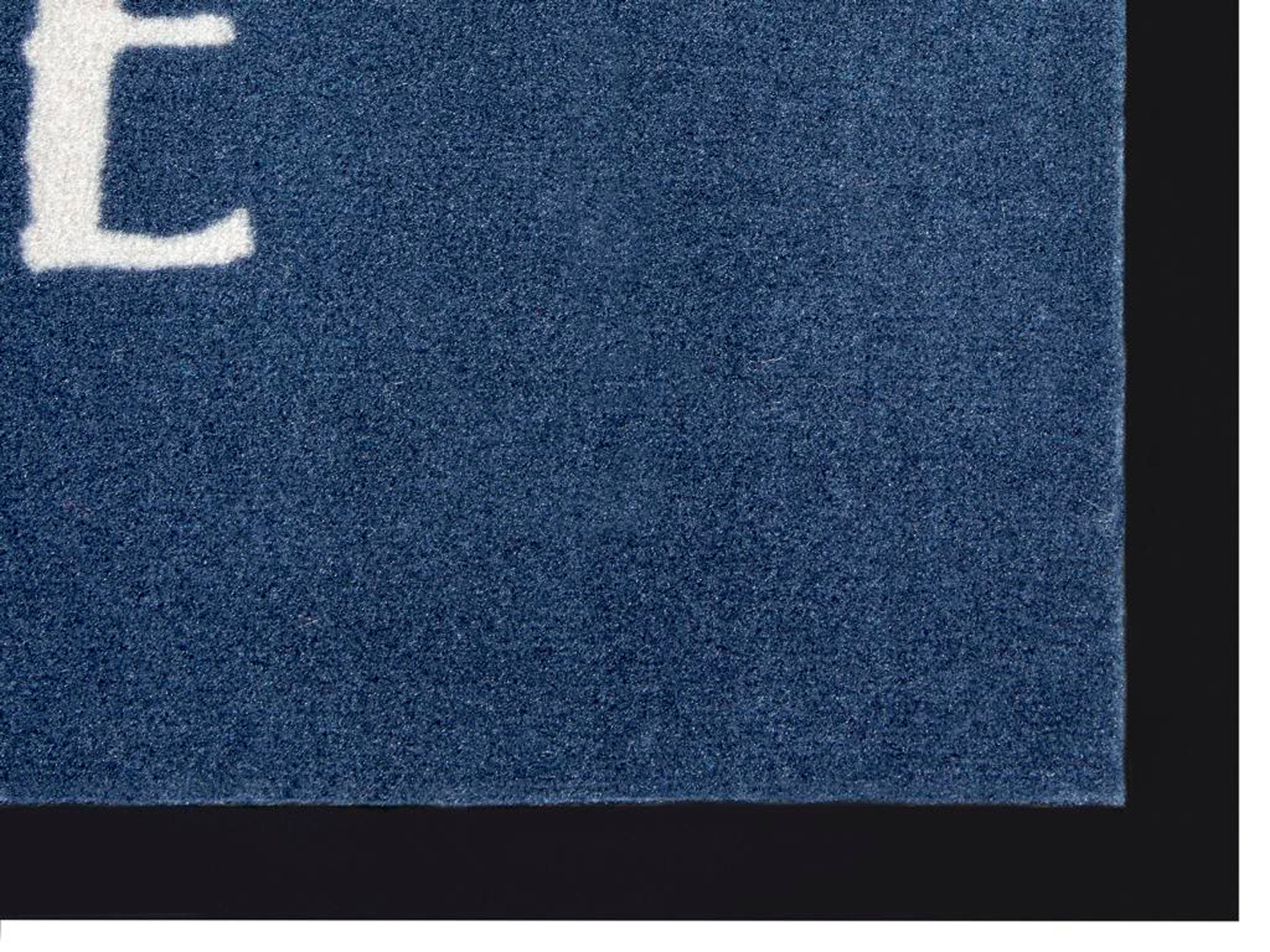 Fußmatte Magne, Spruch, robust, home, 5 Höhe: rutschfest pflegeleicht, waschbar, blau/creme my mit Schrift rechteckig, Design, mm