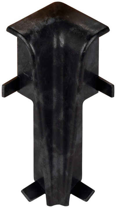 EGGER Sockelleisten-Innenecke »Stein schwarz«, zur einfachen Montage von 60mm Laminat Fußleisten