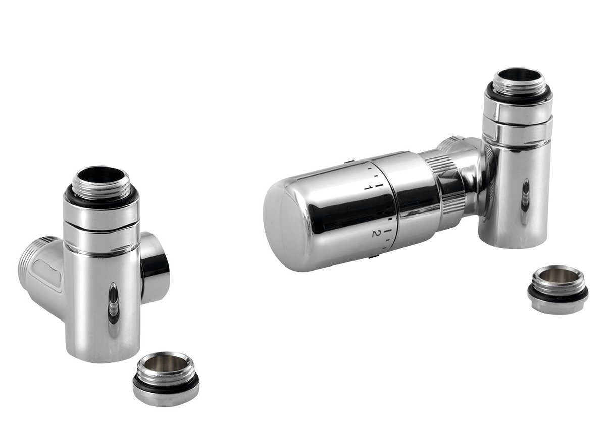 Sapho Thermostatventil CORNER COMBI Thermostat-Anschluss-Set, rechts, Chrom, Sapho-CP3022S