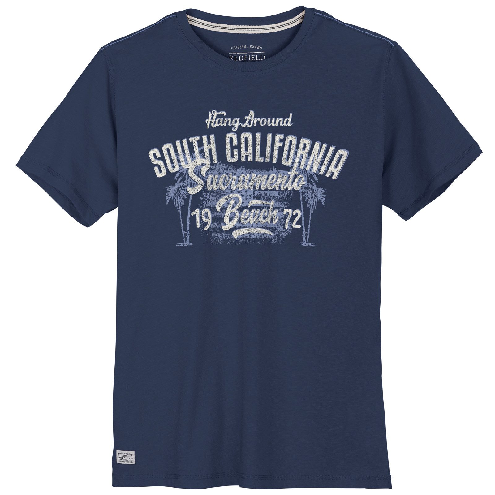 redfield Rundhalsshirt Redfield XXL T-Shirt South California denimblau günstig online kaufen