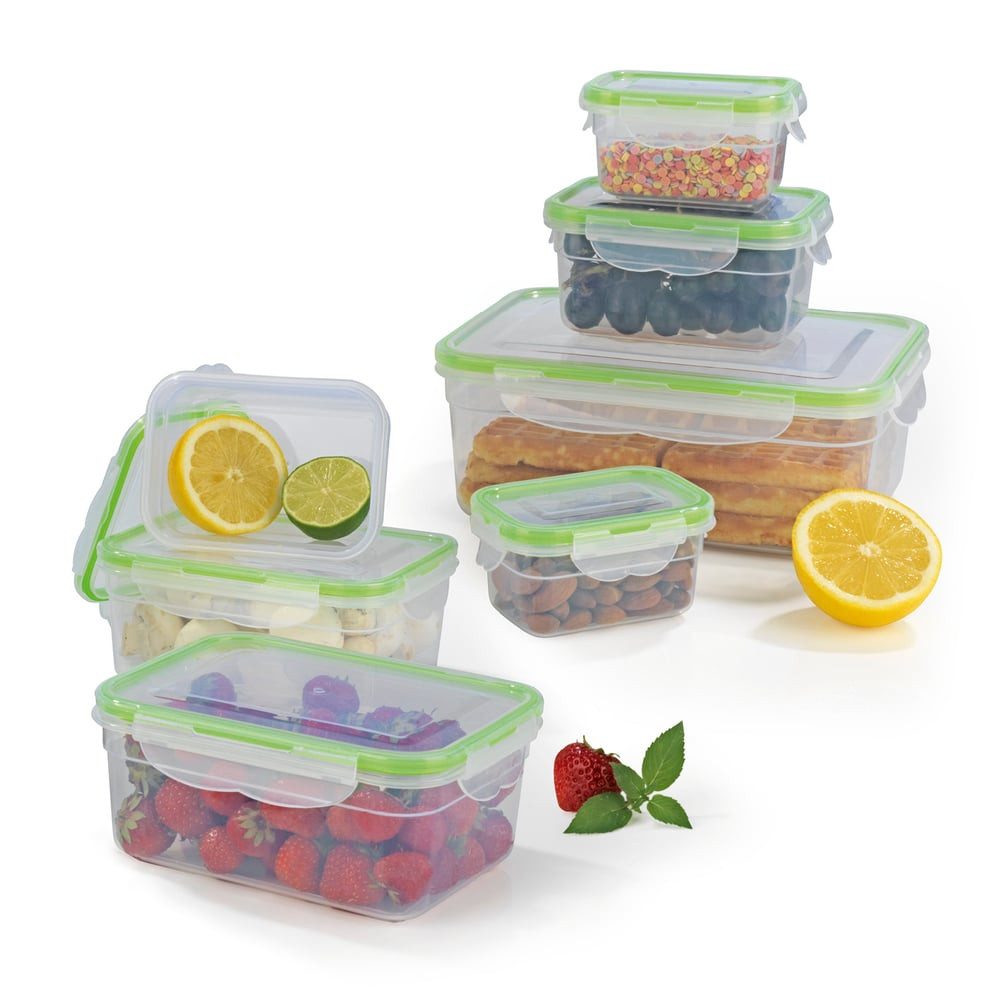 GOURMETmaxx Frischhaltedose GOURMETmaxx Frischhaltedosen 14-tlg. transparent, Polypropylen (PP)/Silikon, (14-tlg), Klick-it transparent