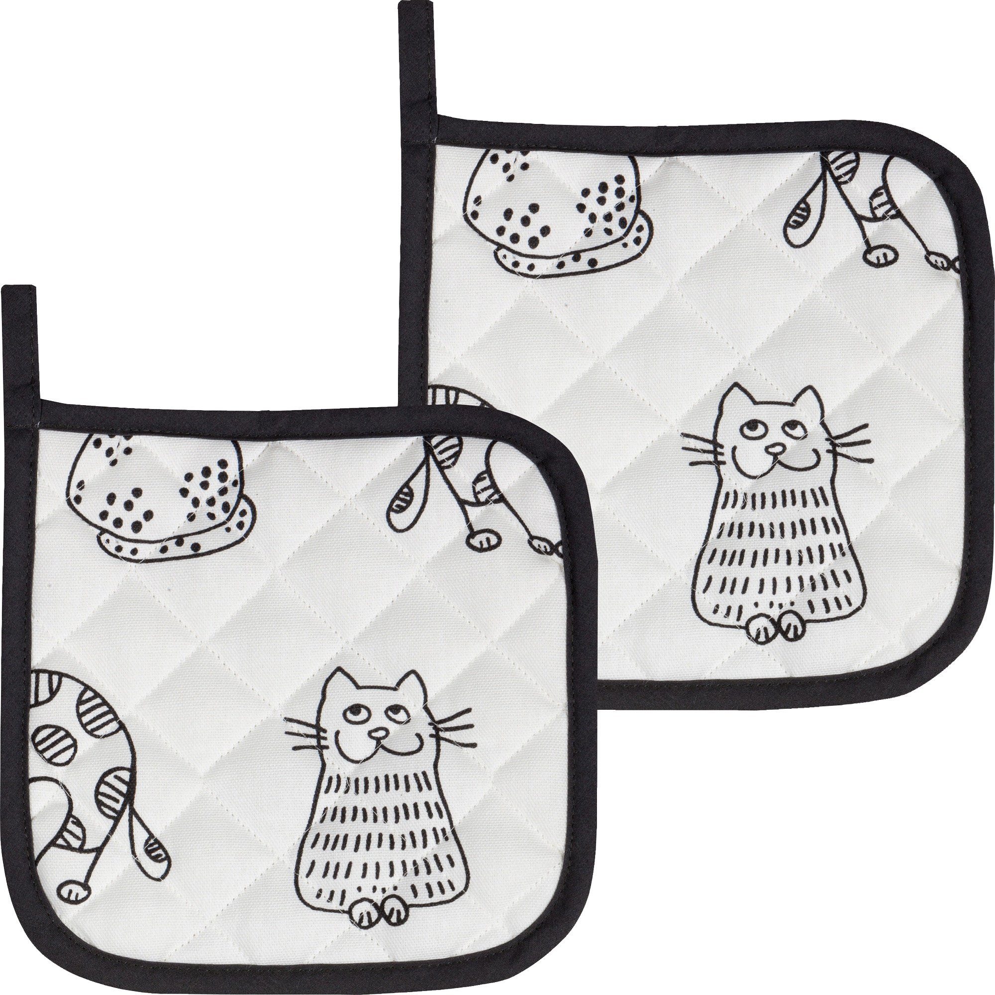 Topflappen Katzen 2er-Pack, Kracht Topflappen Motiv: (2-tlg),