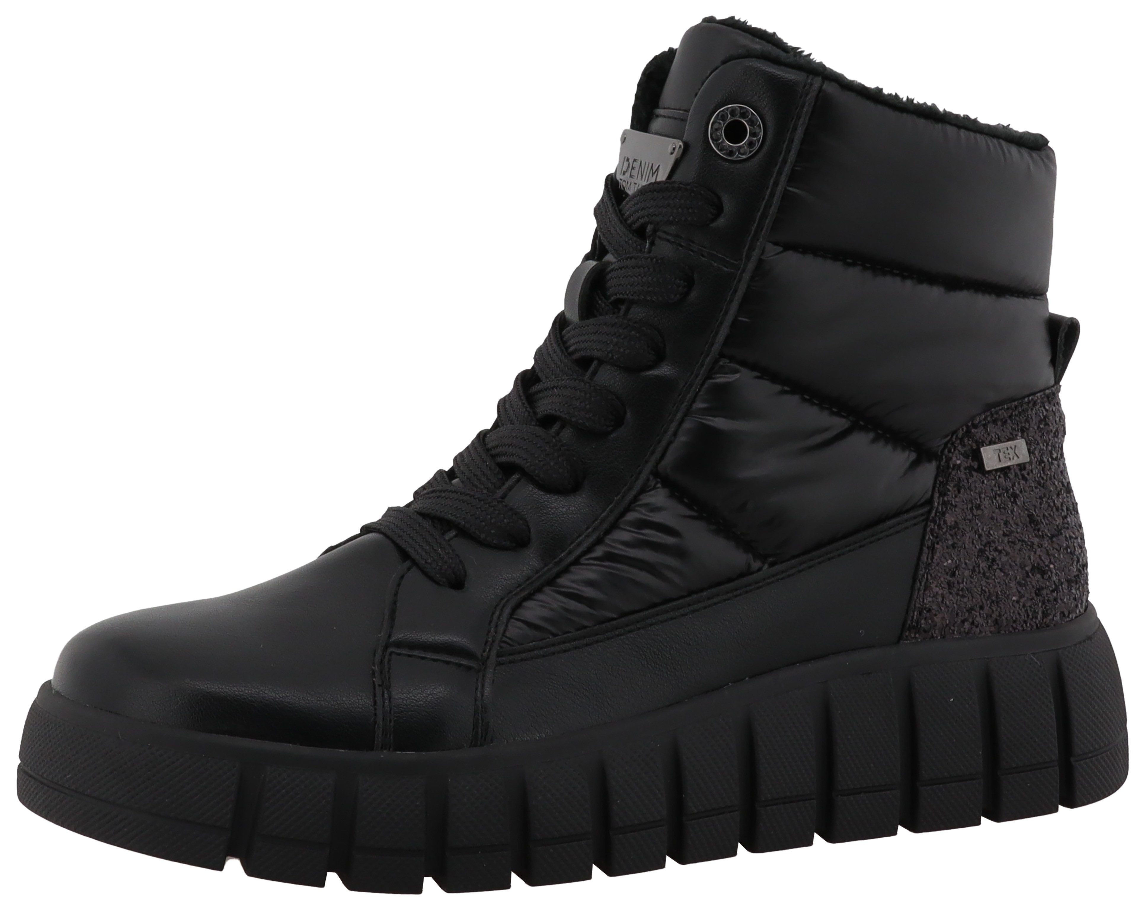 TOM TAILOR Schnürboots Keilstiefelette, Plateauboots mit Reißverschluss günstig online kaufen