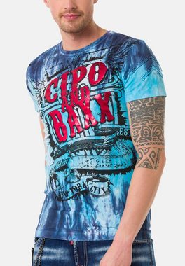 Cipo & Baxx T-Shirt mit großen Schriftzugprints