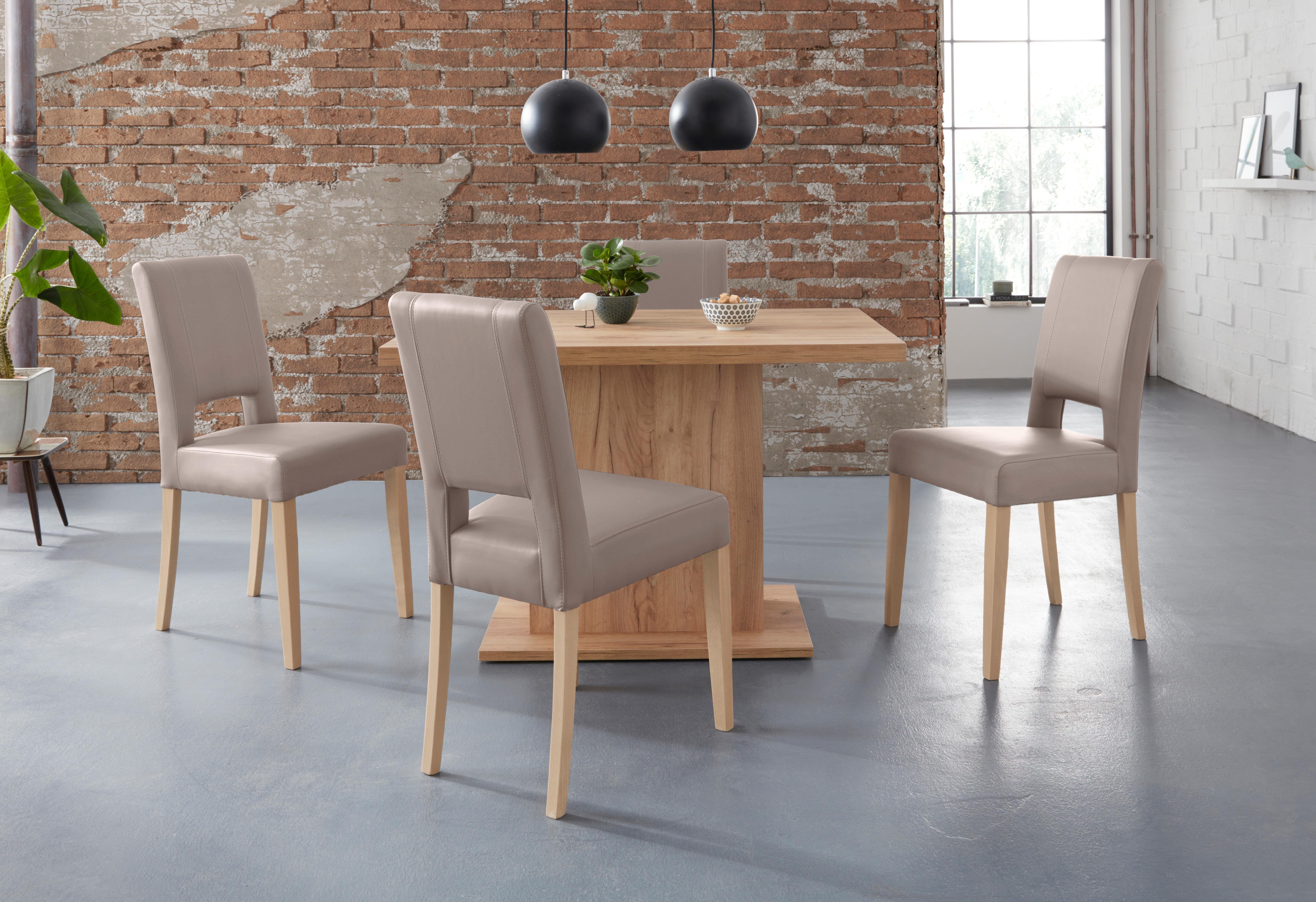 Home affaire Essgruppe »Murano«, (Set, 5tlg), Tisch mit 4 Stühlen