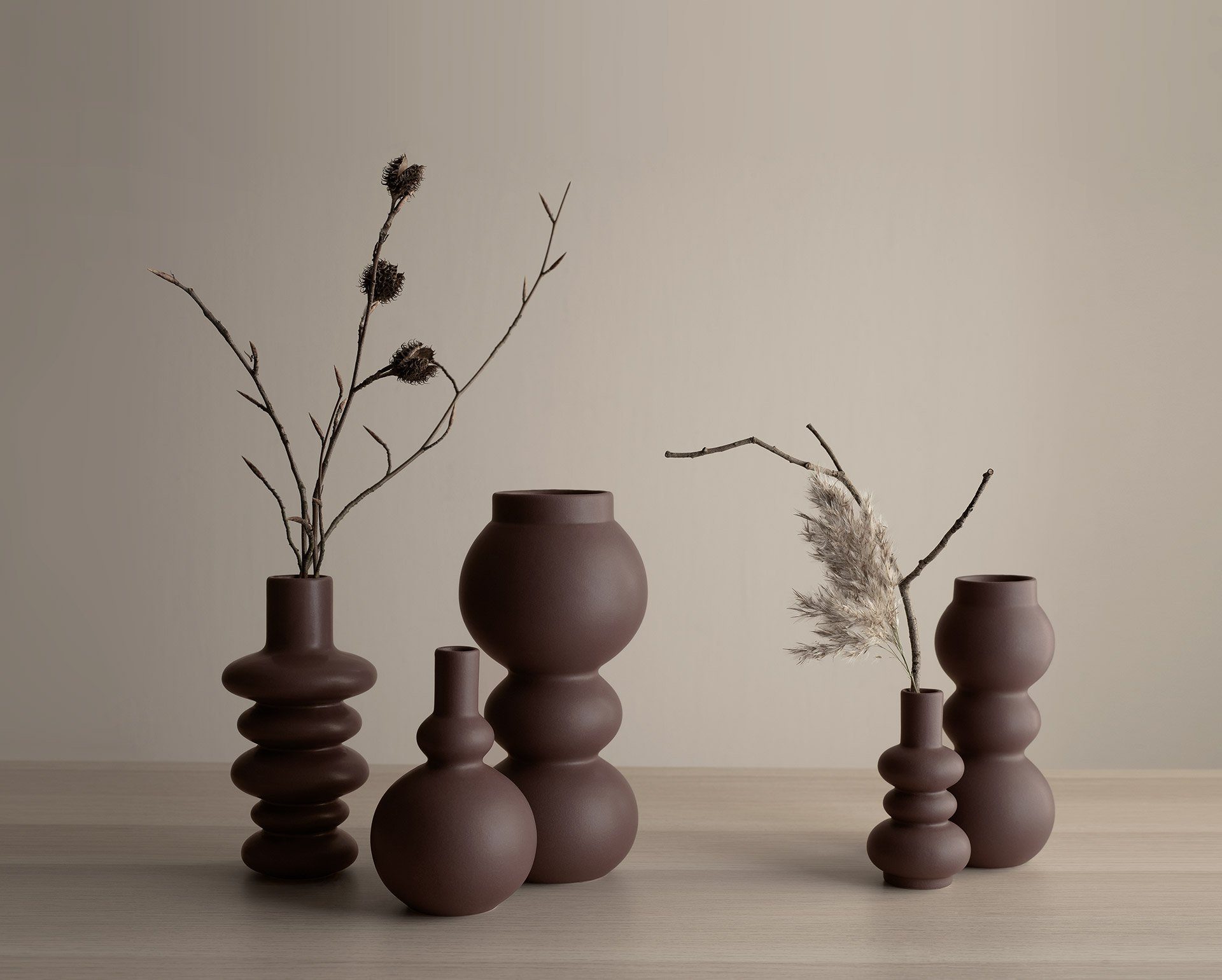 ASA SELECTION Dekovase ASA Selection Vase, mocha, Ø 5,5/8 cm, H. 19 cm
