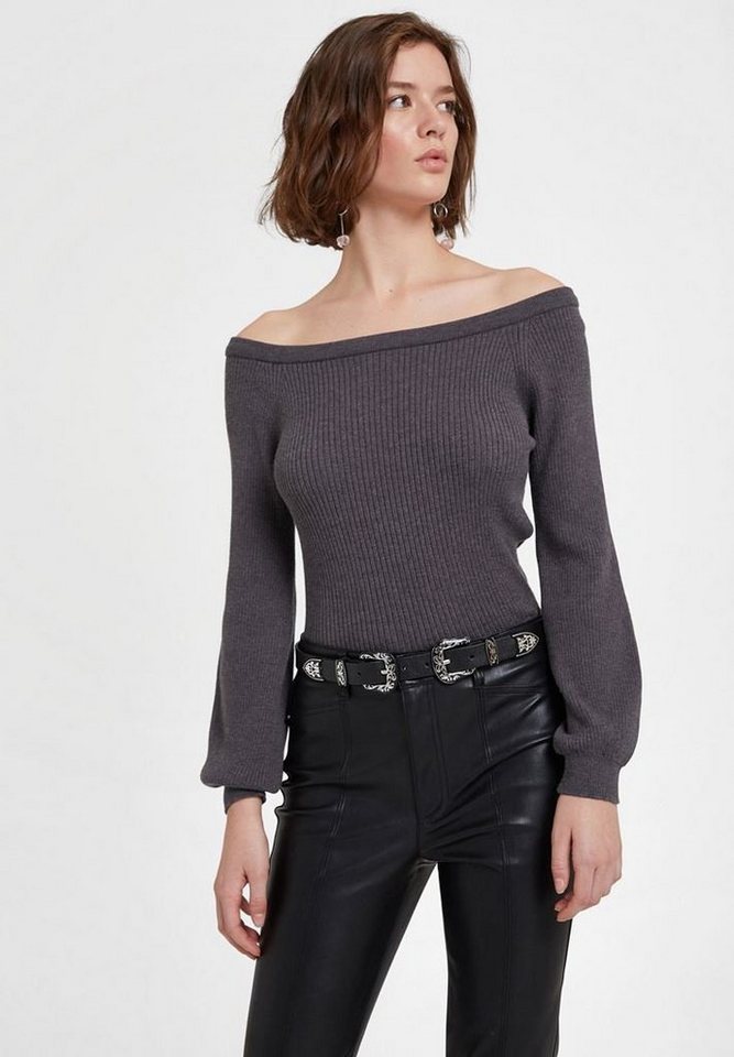 OXXO Carmenpullover mit gerippter Optik OXXO Carmenpullover mit gerippter Optik