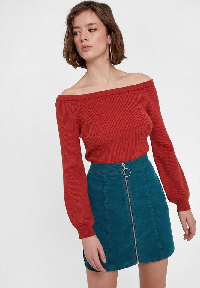 OXXO Carmenpullover mit gerippter Optik OXXO Carmenpullover mit gerippter Optik