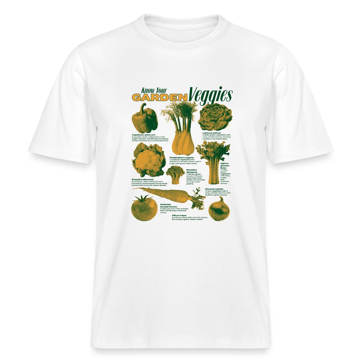 T-Shirt Garten Veggies Vintage Trend Print Relaxed Fit Unisex T-Shirt