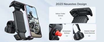 MORRENT Fahrrad Handy-Halterung Universal 360° Lenker- mit Alle 4-7 Zoll Handy Smartphone-Halterung