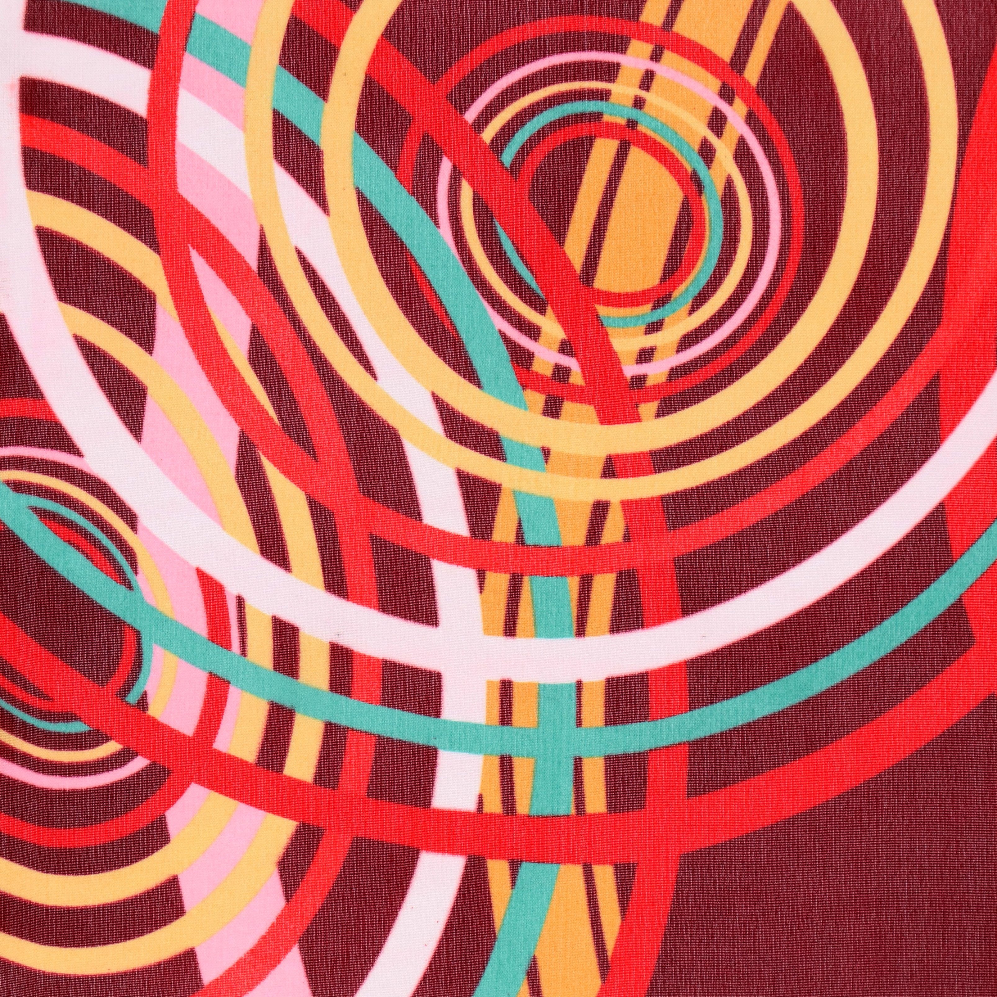 halsüberkopf Accessoires Modeschal Chiffon Circles, farbenfroher Druckschal