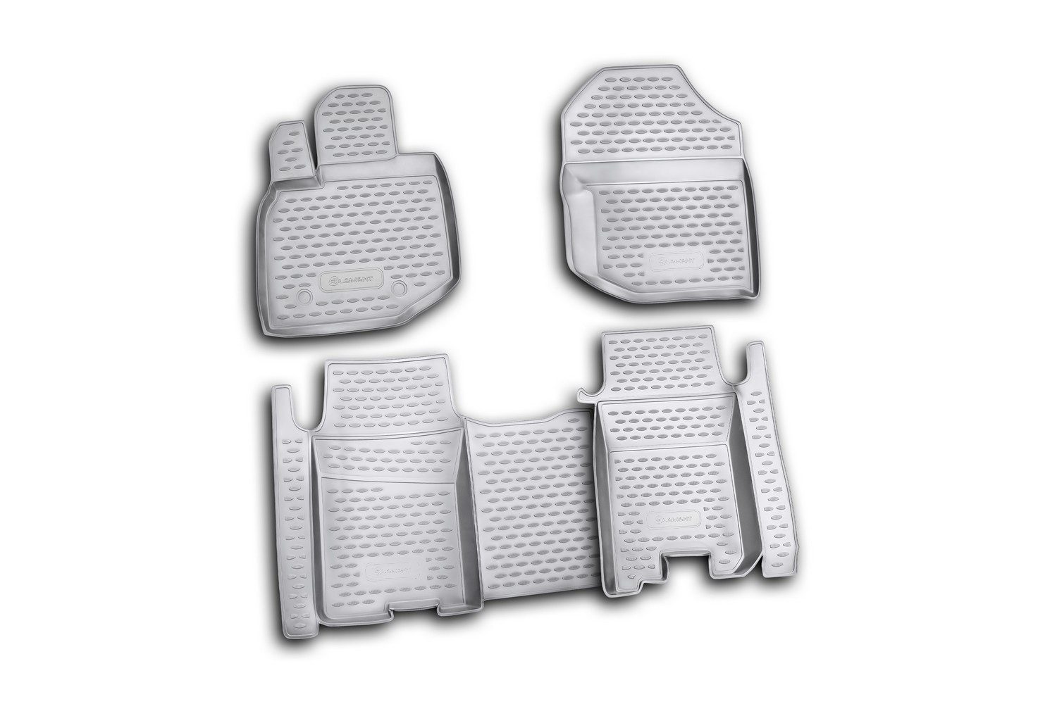 LEMENT Auto-Fußmatten 3D-Gummimatten passend für HONDA Jazz, 2008–2015 (4 St), für HONDA Jazz Pkw, Passgenau