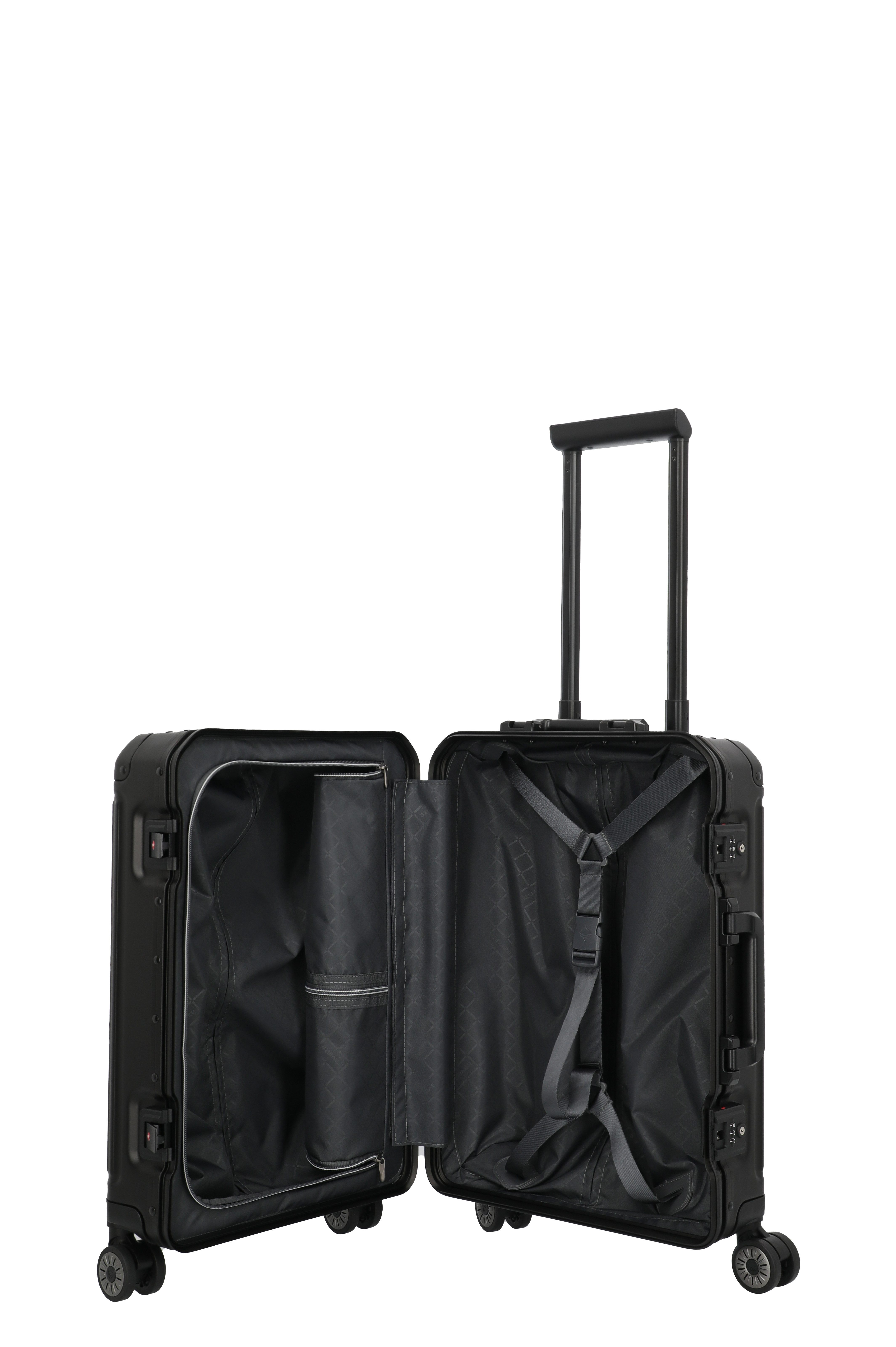 travelite Hartschalen-Trolley NEXT Trunk Reisekoffer Aluminium, 4 Rollen