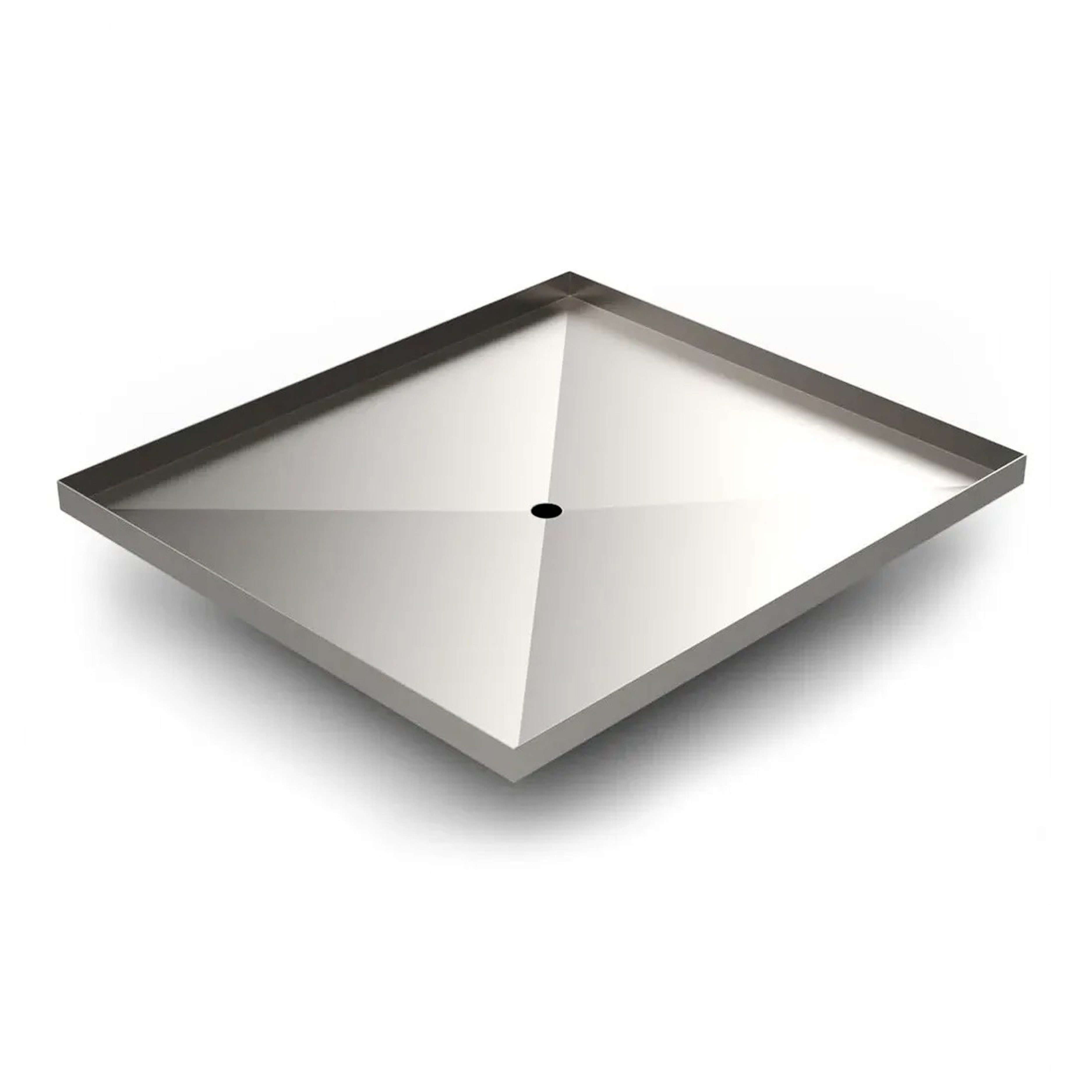 HAF Solardusche Ideal Edelstahl Ablaufwanne 845x755mm Wasserablauf für WPC Bodenplatte (Robuster & rostfreier Wasserablauf, Aus hochwertigem Edelstahl), Ablaufwanne für WPC Bodenplatte