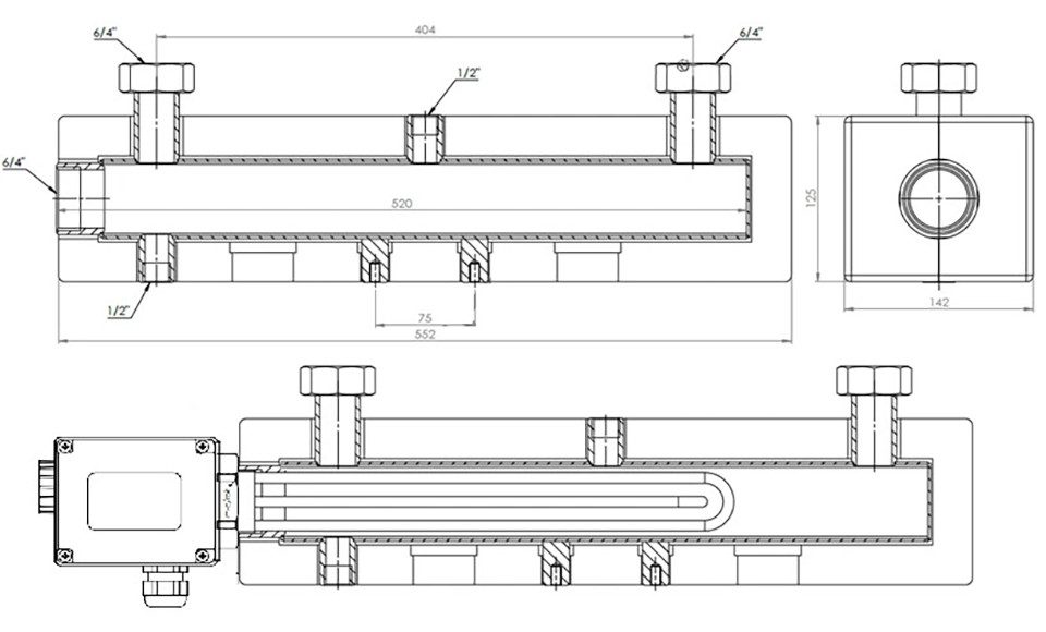 Alpha Thermotec Heizstab Durchlauferhitzer Heizmodul HPZ, schwarz