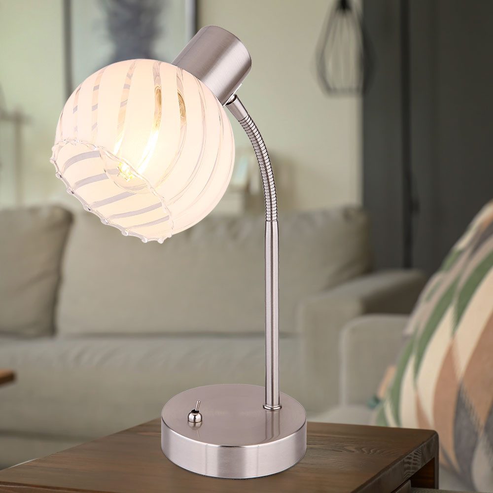 GLOBO LIGHTING Kugelleuchte, Leuchtmittel nicht inklusive, Schreib Tisch Lampe Leuchte Flexo-Strahler Beleuchtung Büro Schlaf