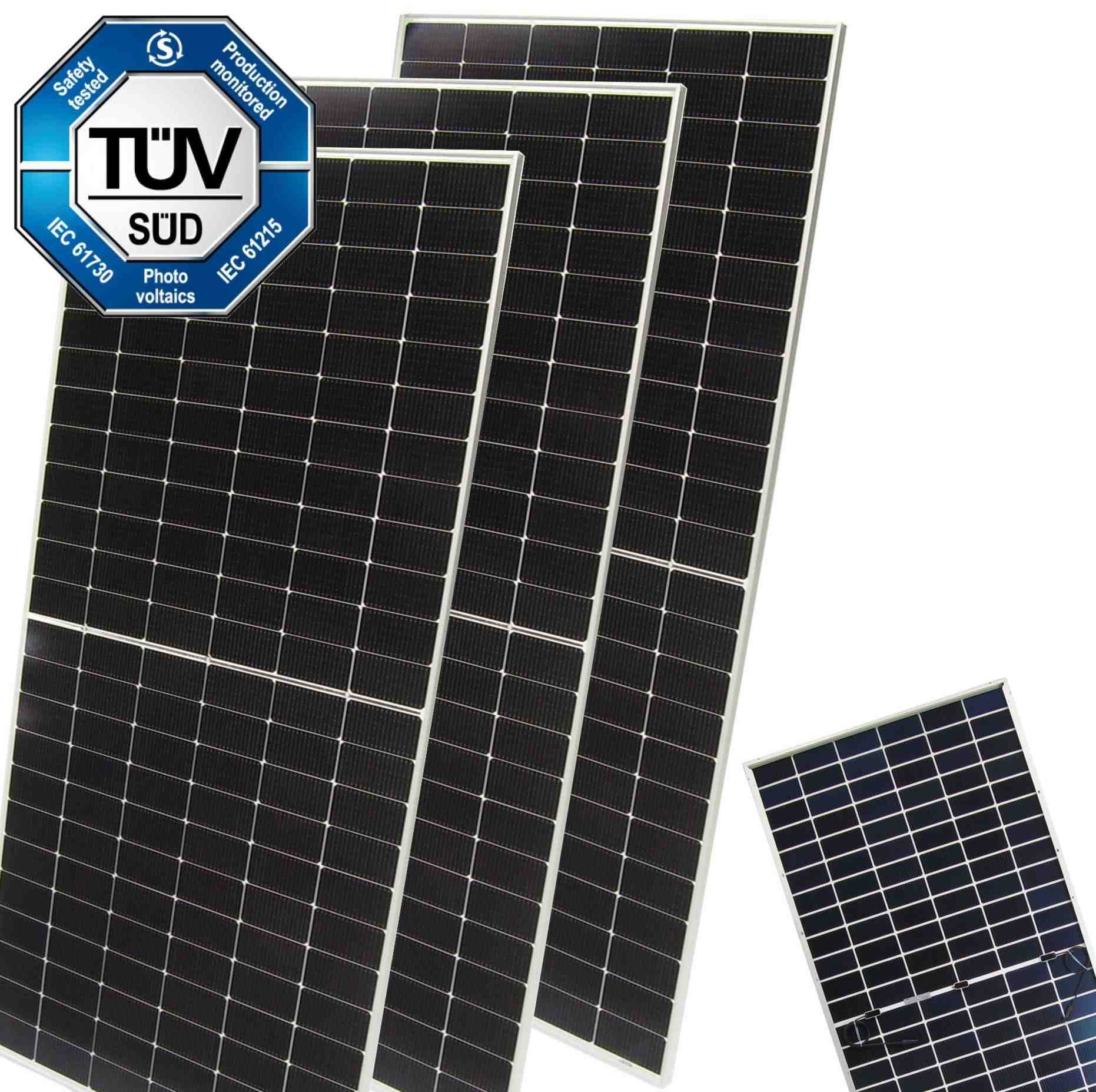 Apex Solarmodul Solarpanel Solarmodul 600W - 2400W Bifazial Solarzelle 66427, (3-St)