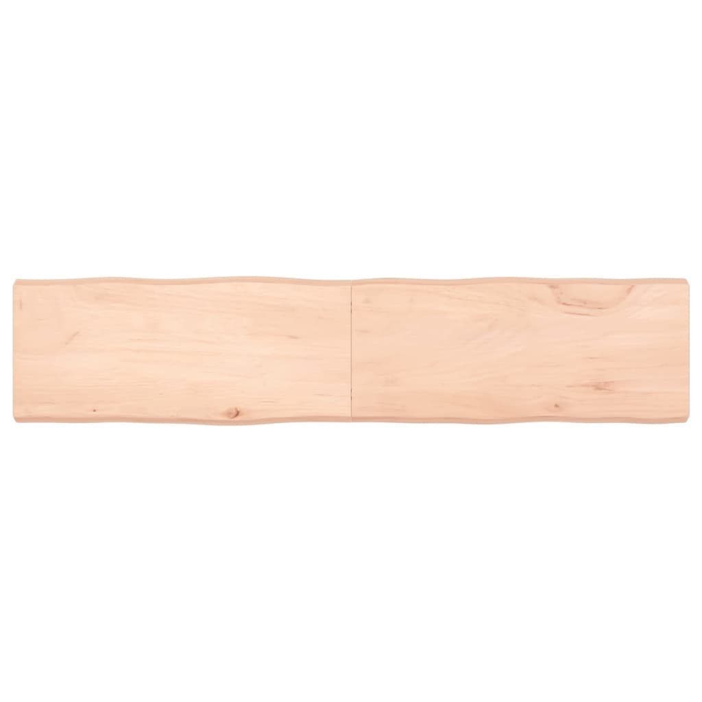 180x40x(2-6) Tischplatte Unbehandelt Baumkante cm furnicato St) (1 Massivholz