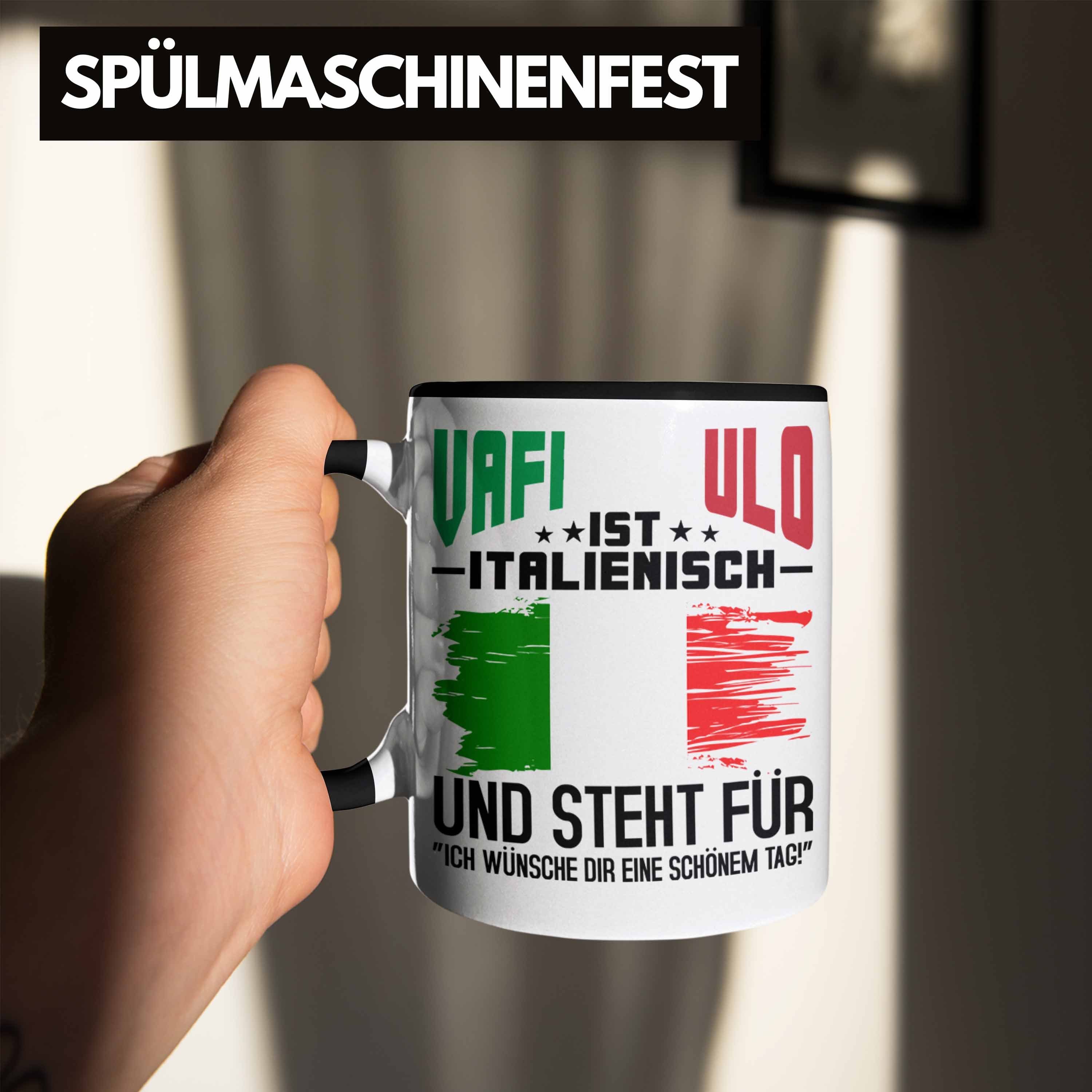 Trendation Tasse Tasse Lustiger Trendation Vaffanculo Spruch Geschenk Schwarz Italiener Tourist Sizilien Reisen 