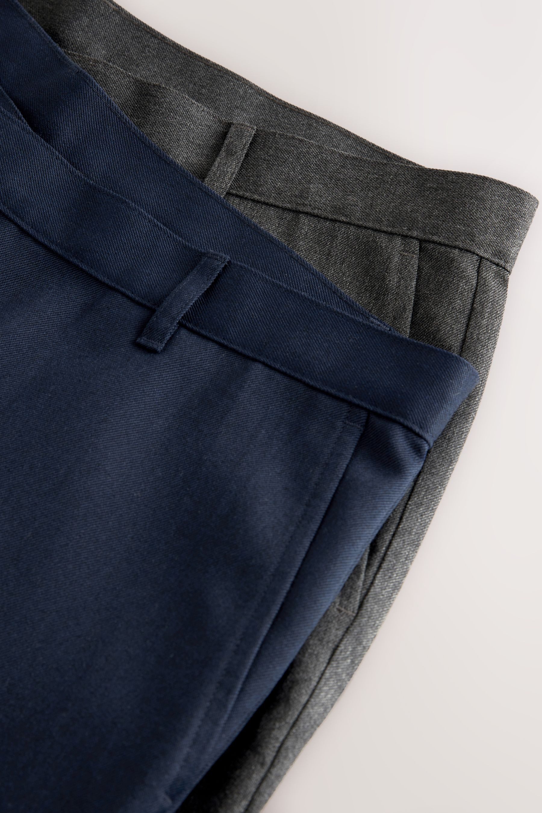 Next Stoffhose 2er-Pack Slim Fit Hosen ohne Bundfalten (2-tlg)