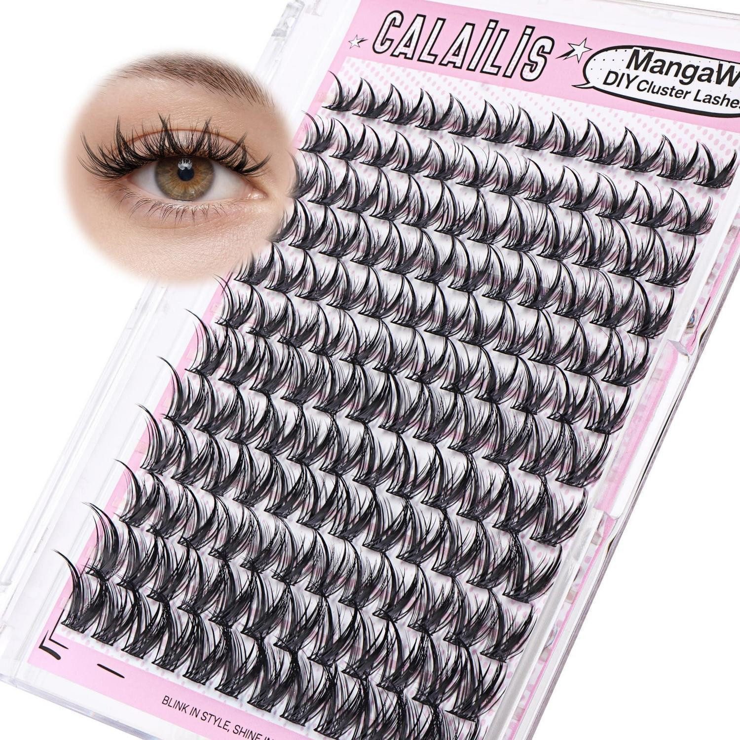LuxusKollektion Einzelwimpern Wimpern Extensions Manga Lashes DIY Cluster Lashes D Curl