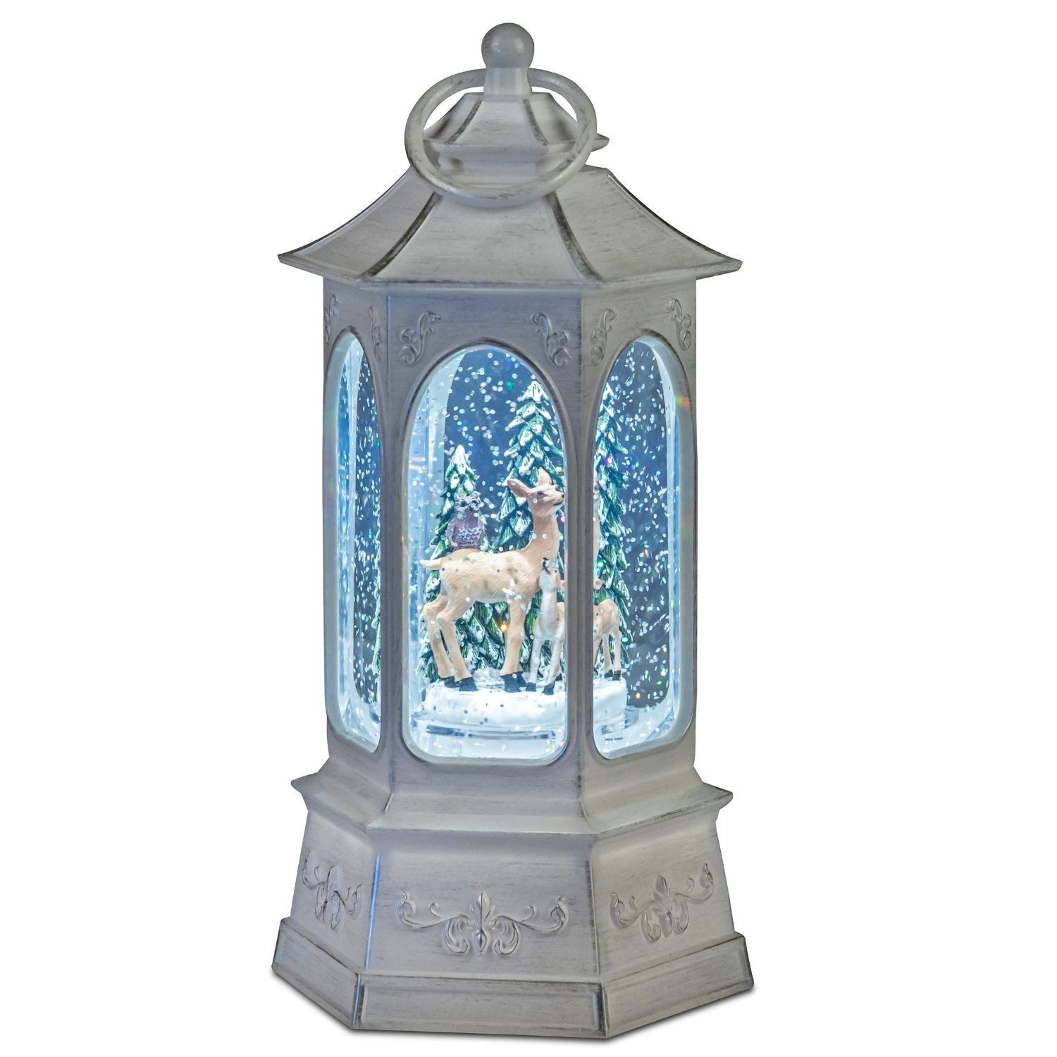 formano Windlicht Acryl, Wassereffekt, Weiß, Reh, H: 26cm