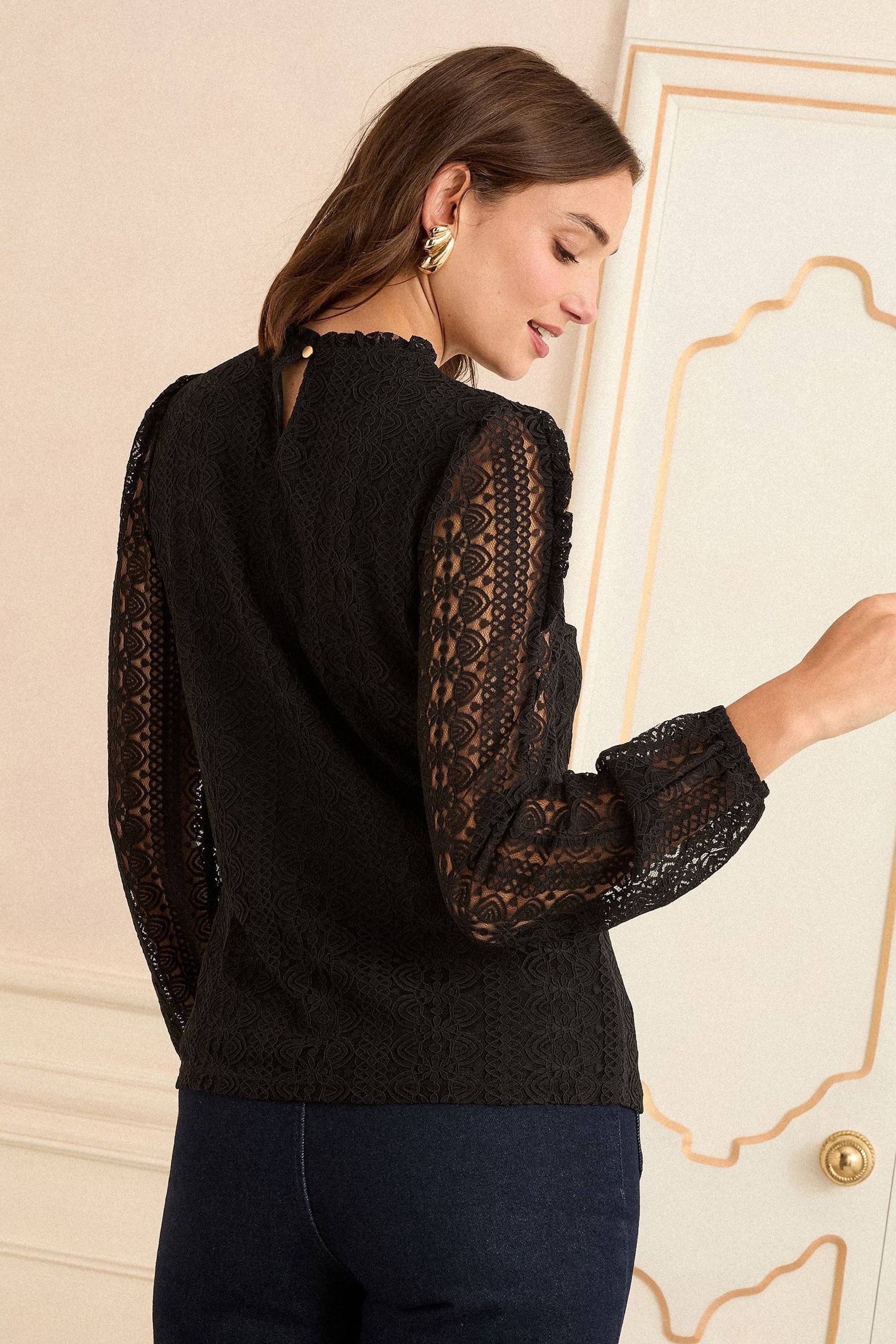 Love & Roses Langarmbluse Love & Roses Langärmelige Spitzen-Bluse (1-tlg) günstig online kaufen