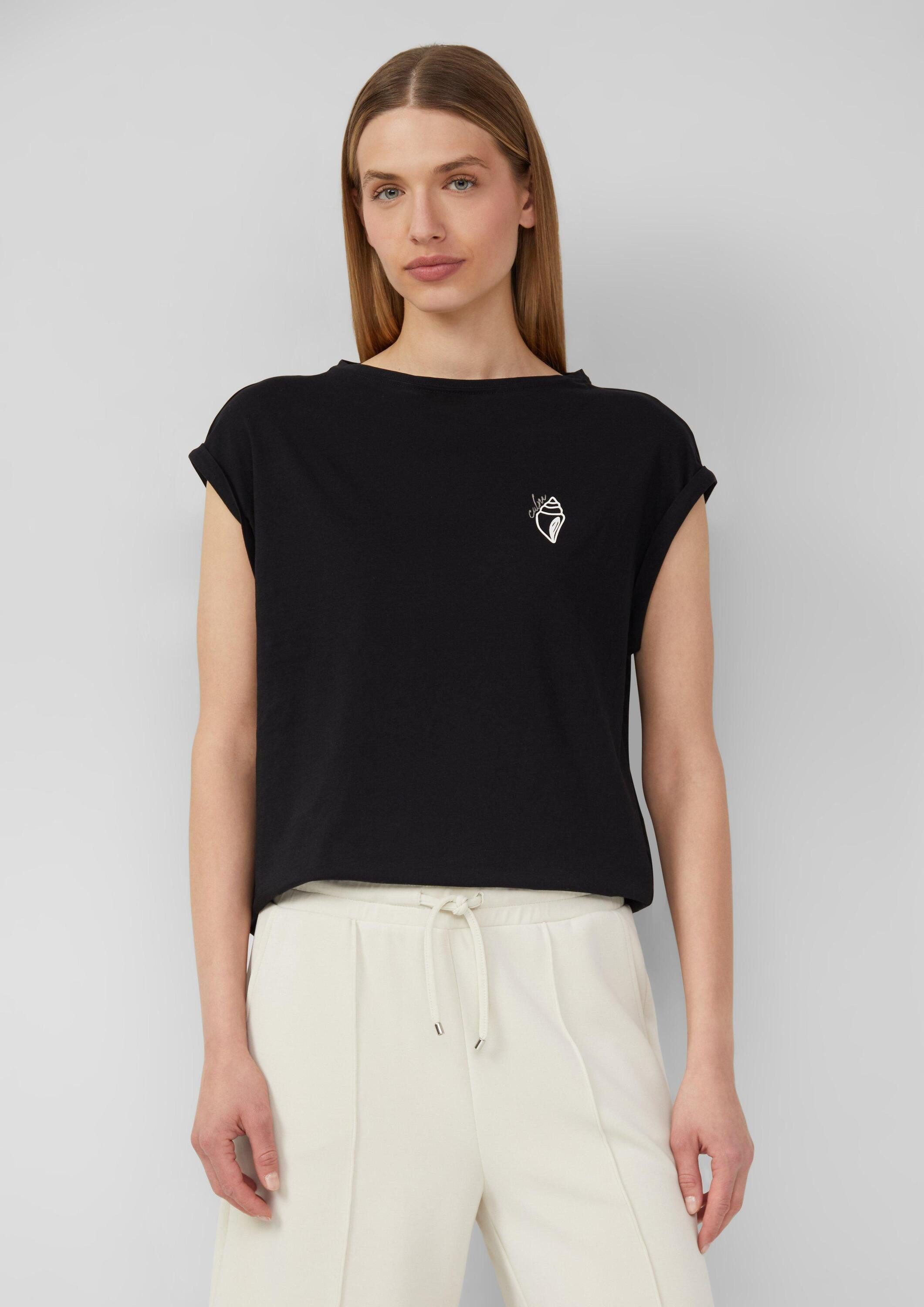 s.Oliver Kurzarmshirt T-Shirt Relaxed-Fit-Shirt mit Print günstig online kaufen