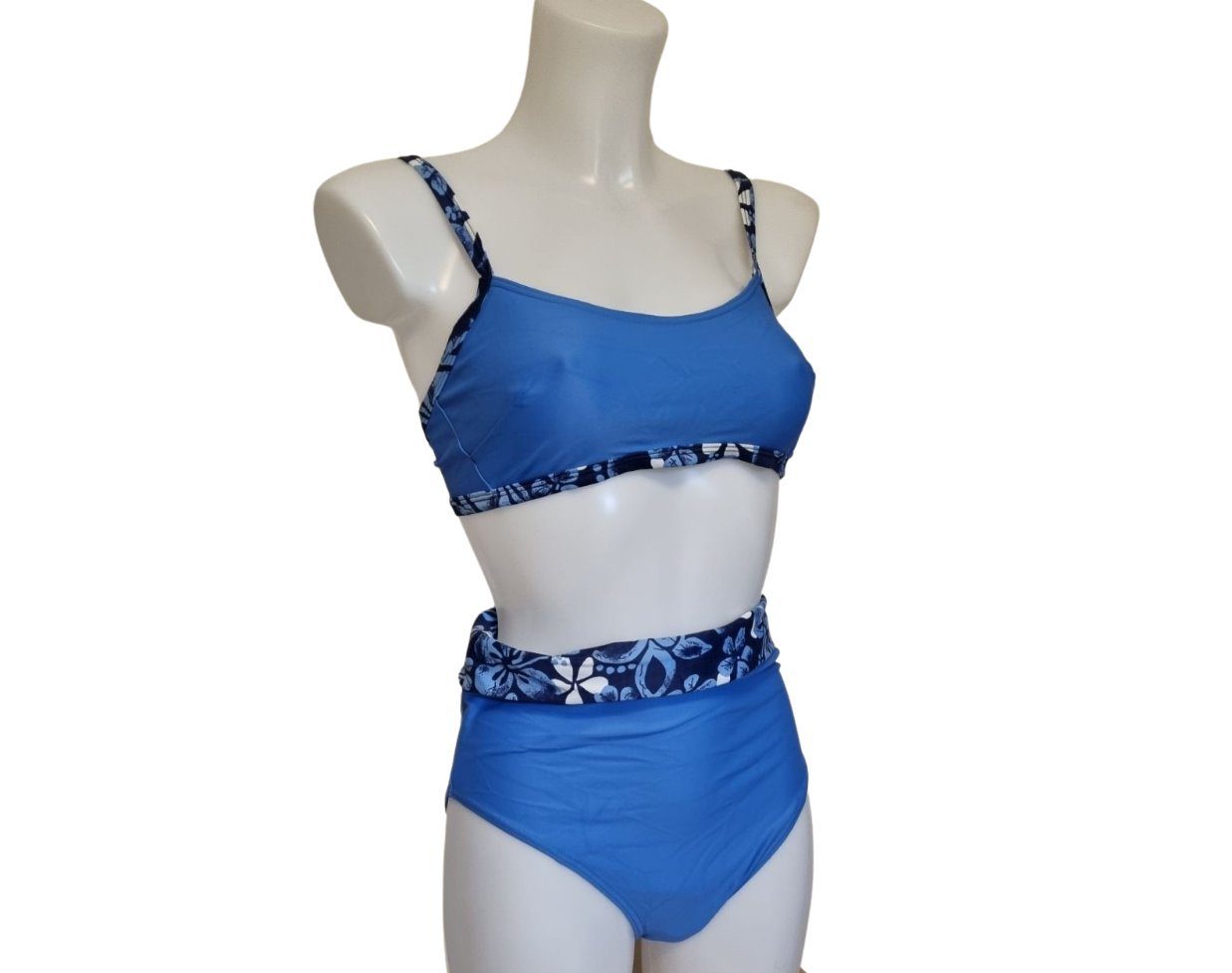 Naturana Muster Triangel-Bikini mit Umstandsbikini hellblau 22347