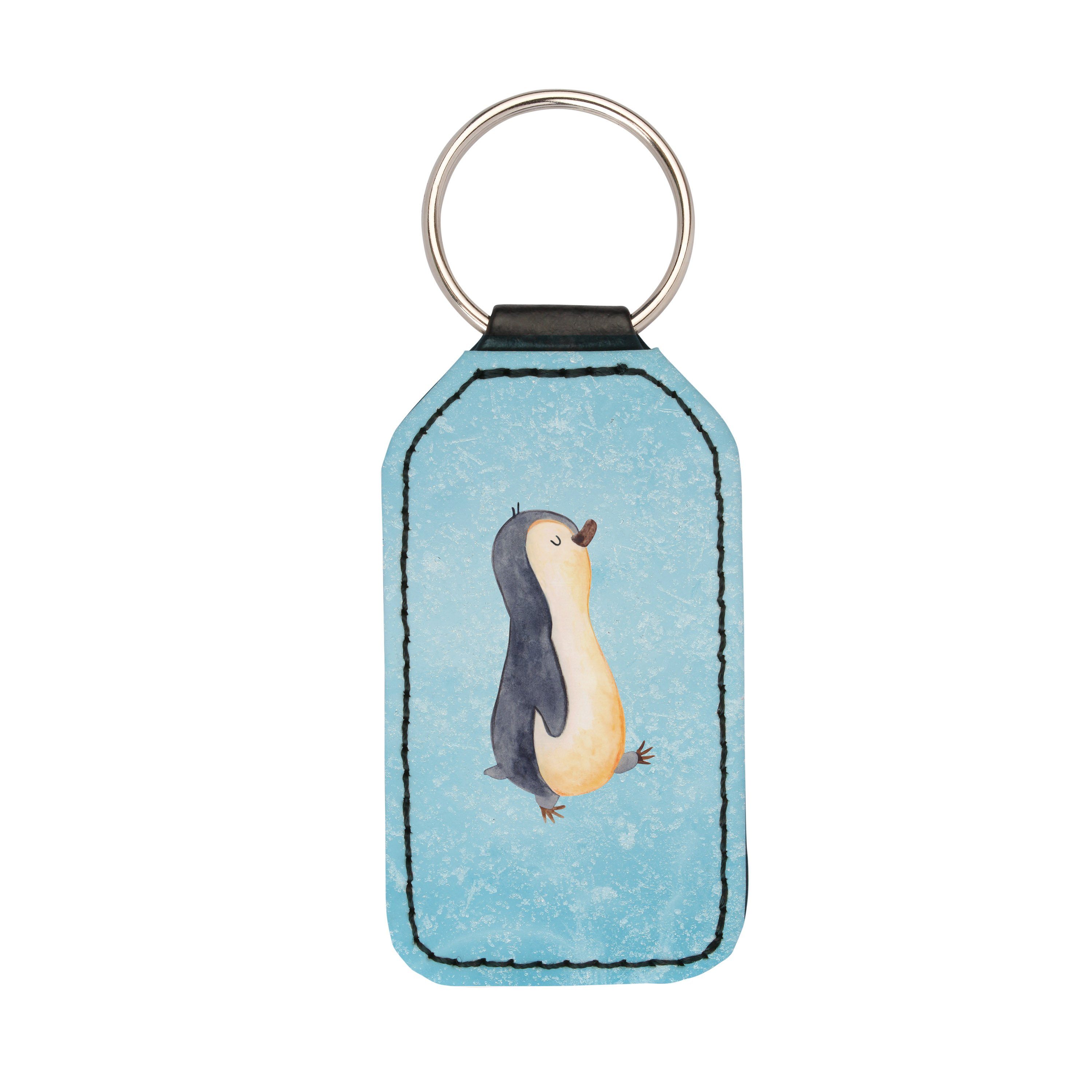 Mr. & Mrs. Panda Schlüsselanhänger Pinguin marschierend - Eisblau - Geschenk, Glücksbringer, Schlüsselan (1-tlg)