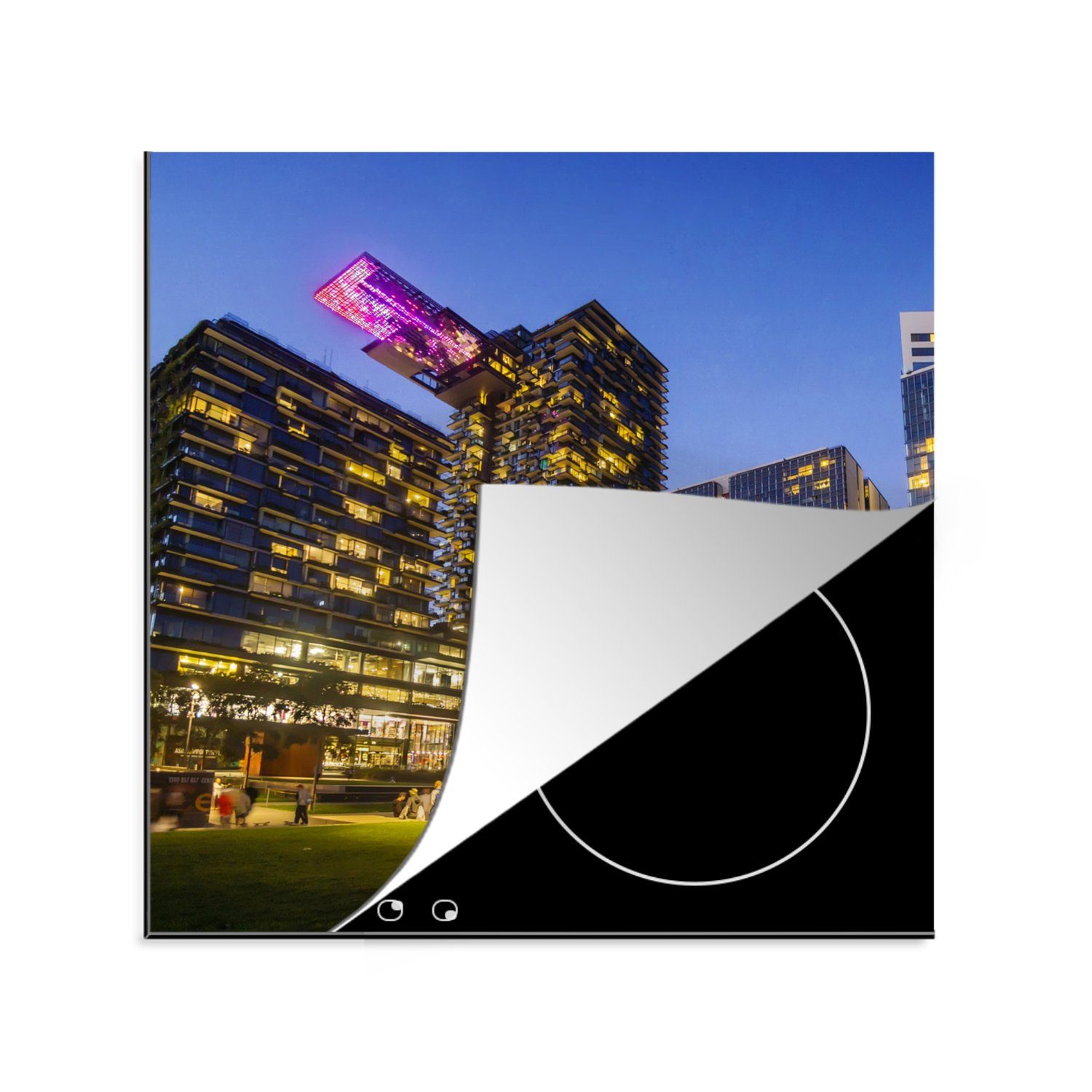 Ceranfeldabdeckung, cm, Arbeitsplatte für Sydney, MuchoWow - Wohnung - Licht (1 Vinyl, Herdblende-/Abdeckplatte tlg), 78x78 küche