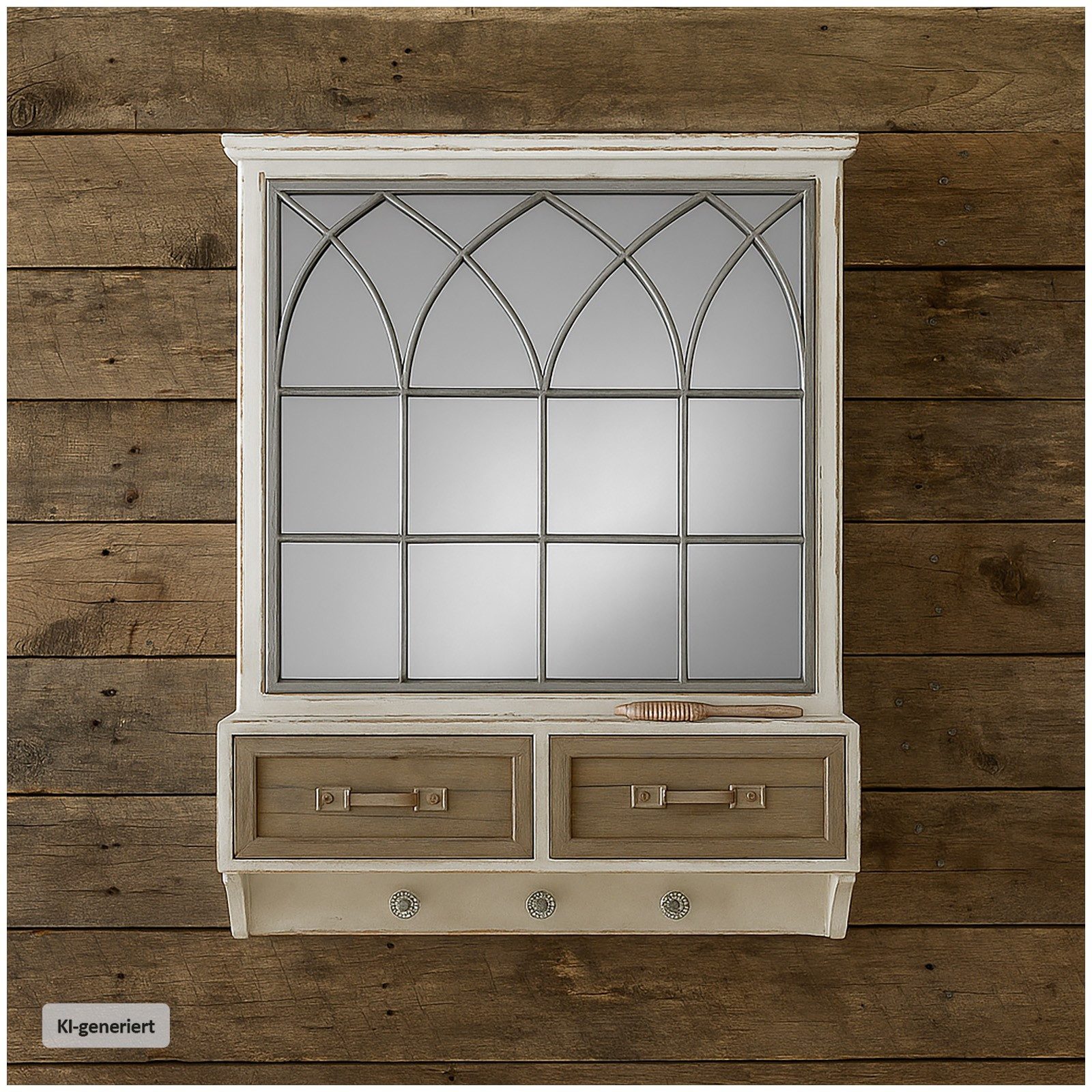 HTI-Living Wandspiegel Wandspiegel mit Schubladen, Ablage und Haken (Stück, 1-St., 1x Wandgarderobe, ohne Dekoration), Kleiderhaken Garderobenleiste