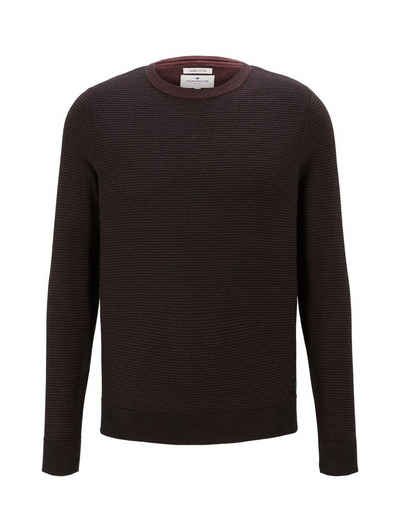 TOM TAILOR Sweatshirt Modern Basic Structure mit 100% Baumwolle