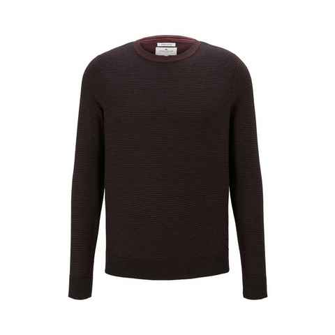 TOM TAILOR Sweatshirt Modern Basic Structure mit 100% Baumwolle