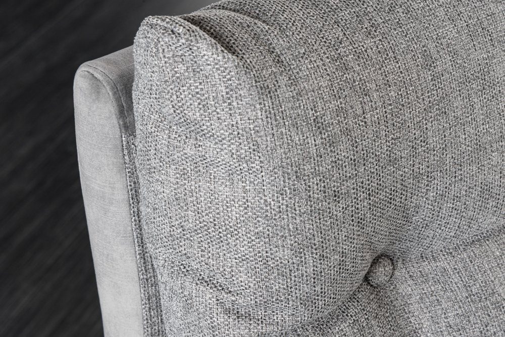 riess-ambiente Sitzbank BIG GEORGE 160cm grau - Samt, Flachgewebe, Metall-Beine (Einzelartikel, 1-St), mit Taschenfederkern & Rückenlehne – ideal für Esszimmer  – Bild 5 von 5