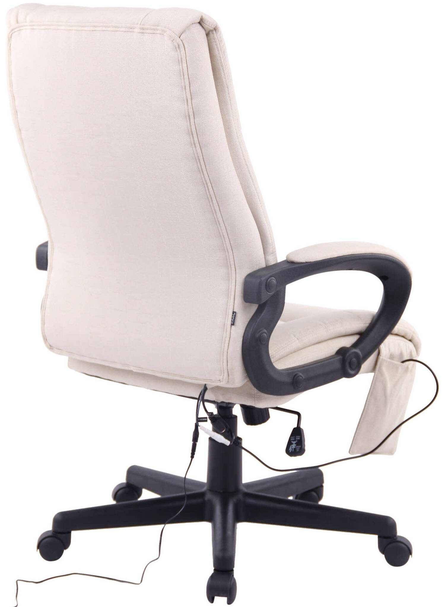 TPFLiving Bürostuhl Sportino Bürostuhl Rückenlehne 360° - creme Kunststoff Stoff drehbar bequeme Drehstuhl, schwarz Stoff XXL), - (Schreibtischstuhl, Chefsessel, Sitz: - höhenverstellbar - Gestell