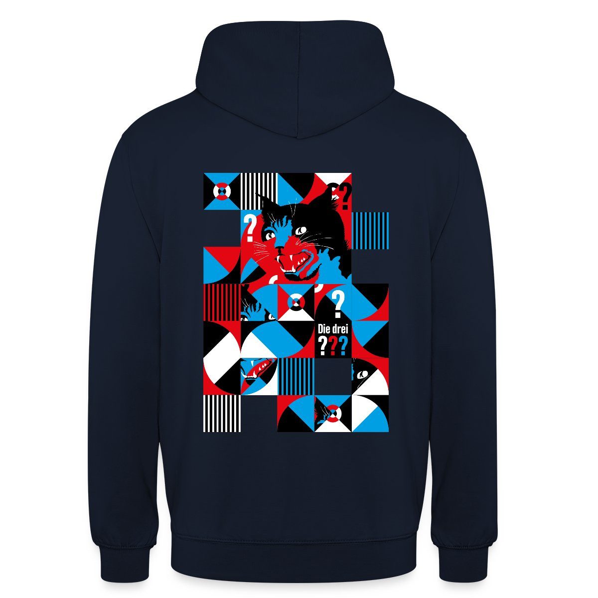 Hoodie Die Drei Fragezeichen Abstraktes Katzen Design Unisex Hoodie