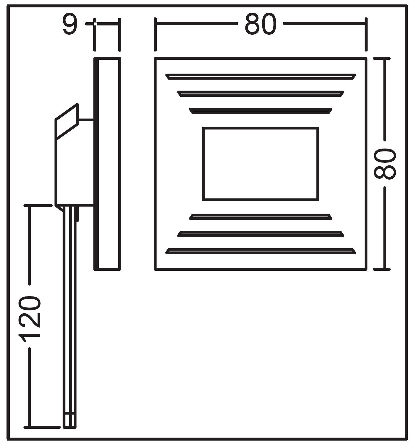 TRANGO LED Einbauleuchte, 1er Set SL-013 LED Design Wandleuchte *SOFIE* Transparent Eckig - Wand- & Treppenleuchte IP44 für Innen und Außen inkl. 1x 1 Watt LED Modul - warmweiß 3000K beliebig erweiterbar – direkt 230 Volt, Treppenbeleuchtung, Stufen-Beleuchtung