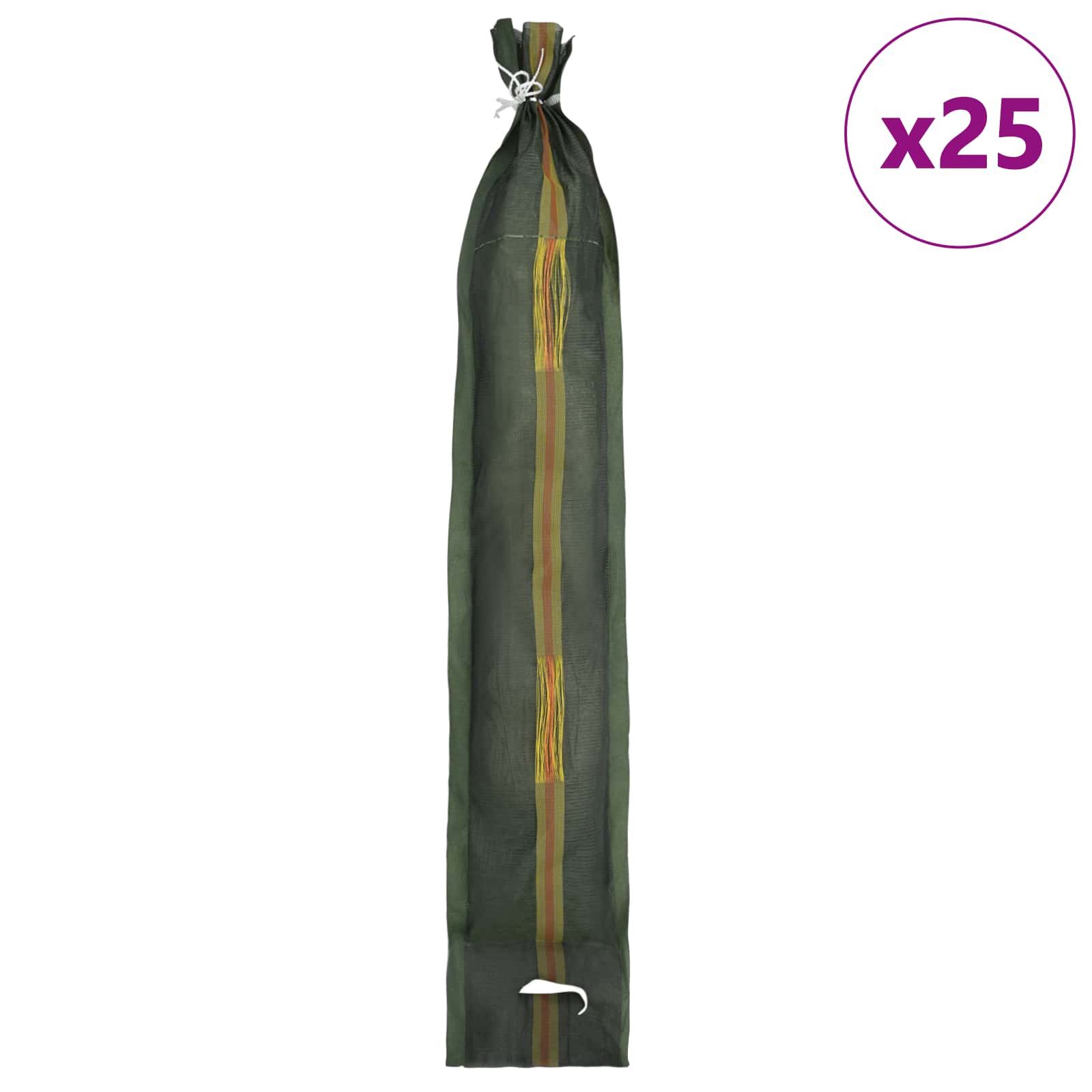 vidaXL Sandsack, Sandsäcke 25 pcs Dunkelgrün 120 x 27 cm HDPE