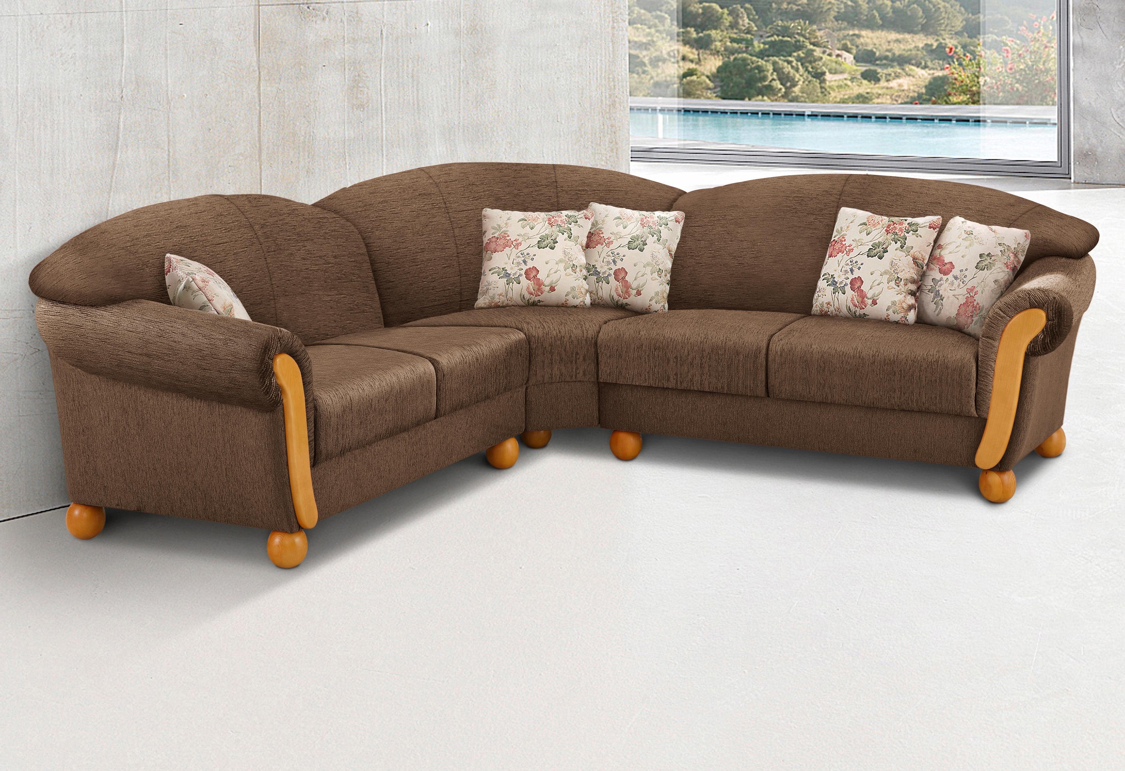 Home affaire Ecksofa Milano, bequem mit Federkern, B/T/H 233/233/83cm, Land günstig online kaufen
