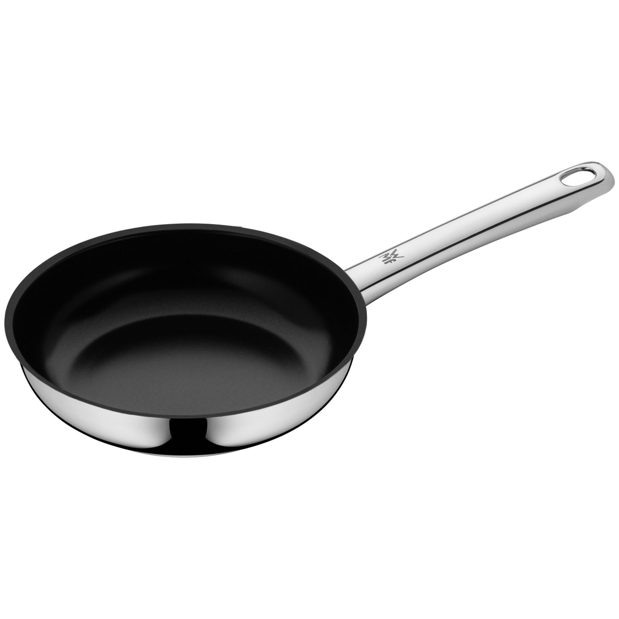 WMF Bratpfanne Devil, Ø 28 cm, Pfanne Induktion mit Antihaftversiegelung, Cromargan® Edelstahl Rostfrei 18/10, TransTherm®-Allherdboden, für alle Herdarten geeignet, Edelstahlgriff