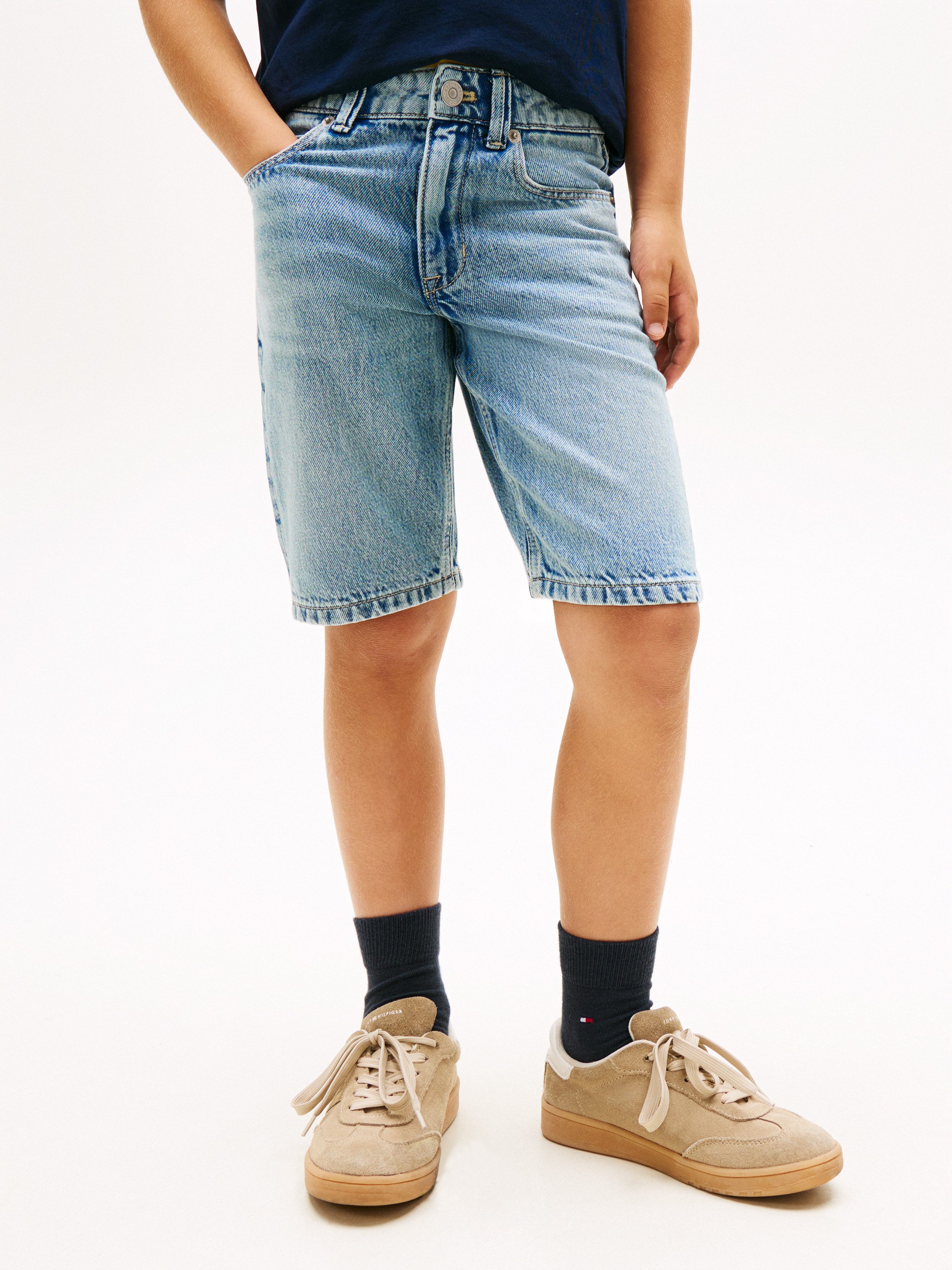 Tommy Hilfiger Jeansshorts STRAIGHT DENIM Kinder bis 16 Jahre, gerade Passform