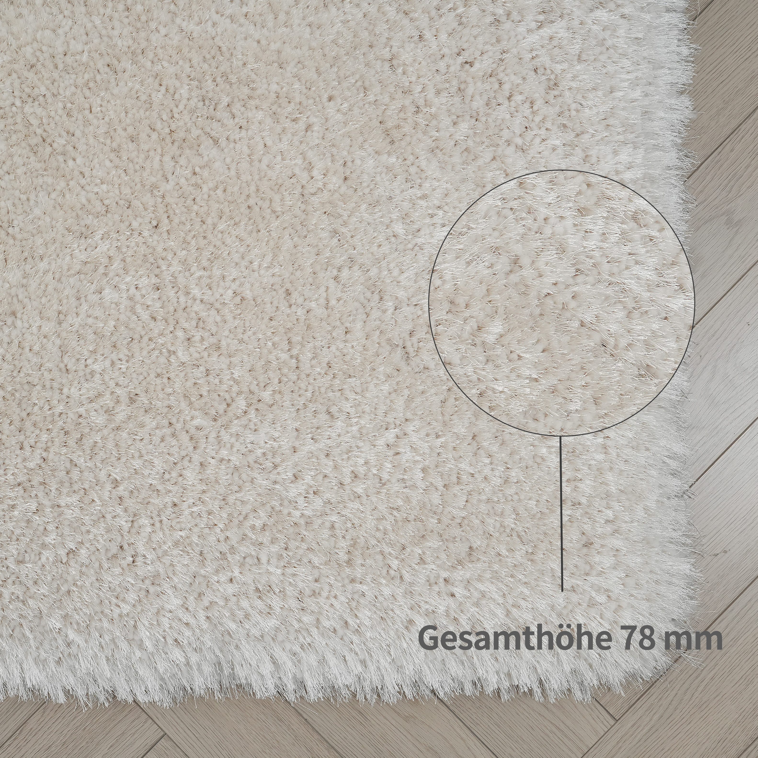 OTTO home Bettumrandung Micro exclusiv Teppich, sehr hoher Flor, weich durch Mikrofaser, Höhe 78 mm, (3-tlg), Bettvorleger, Läufer-Set, weich, unifarben, Microf – Bild 5 von 5