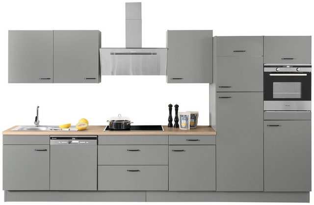 OPTIFIT Küchenzeile Elga, Premium Küche, Soft Close Funktion, großen Vollauszügen, Breite 390 cm  - Onlineshop Otto