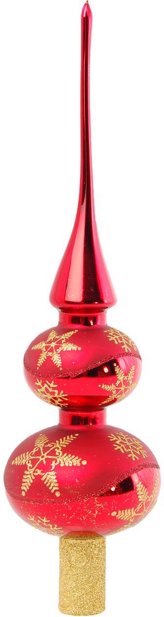 Krebs Glas Lauscha Christbaumspitze Doppelspitze Dekor, günstig online kaufen