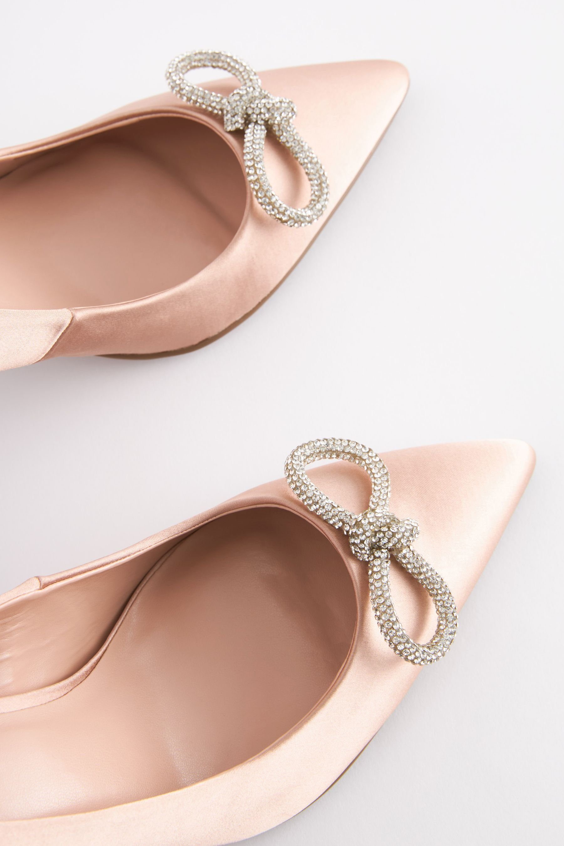 Nougat (1-tlg) und Pink mit Pumps Forever Curvy-Absatz Comfort Next Pumps Fliege