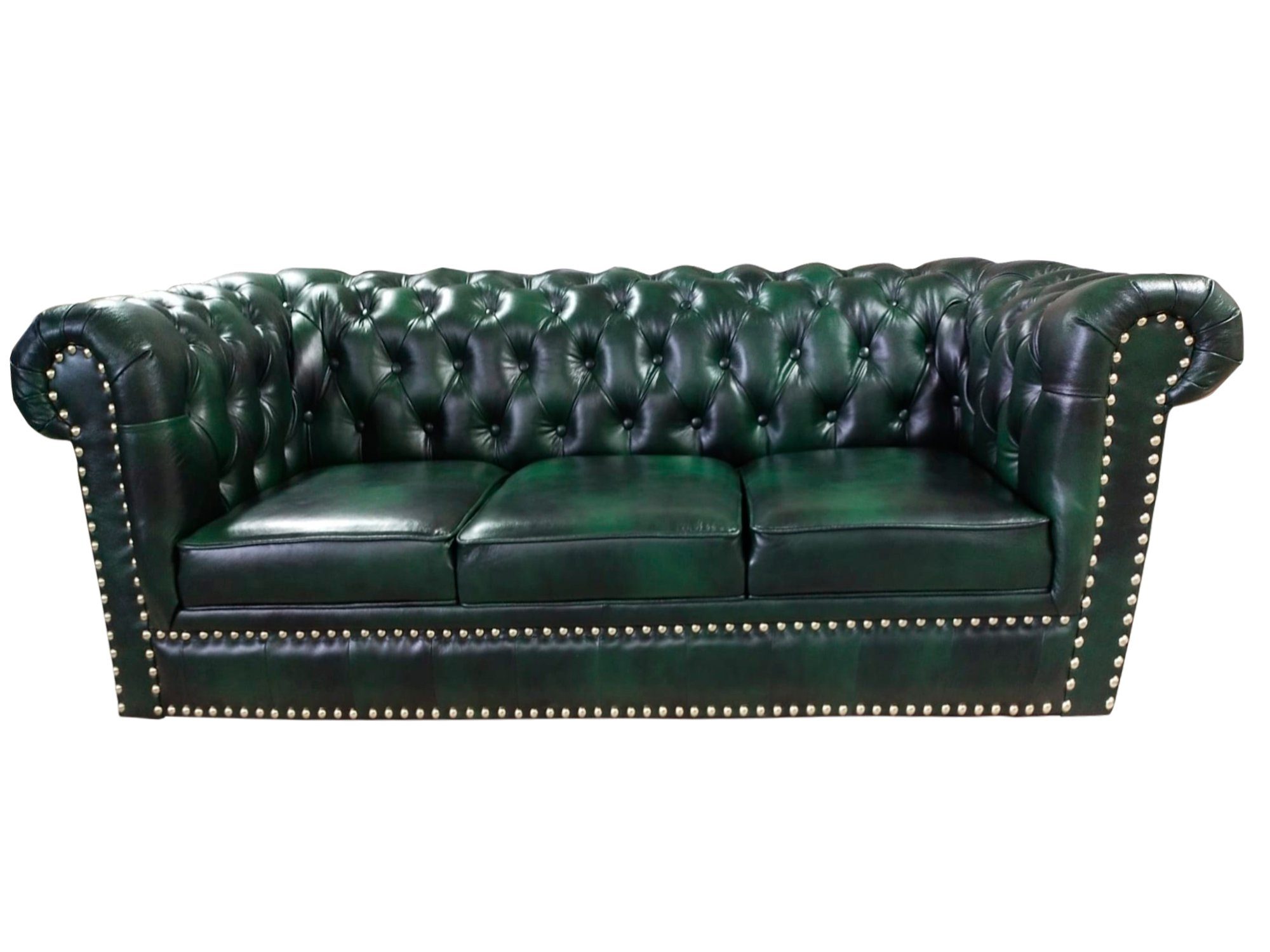 Chesterfield-Sofa grünes Sitzer 3 JVmoebel Chesterfield modernes Sofa