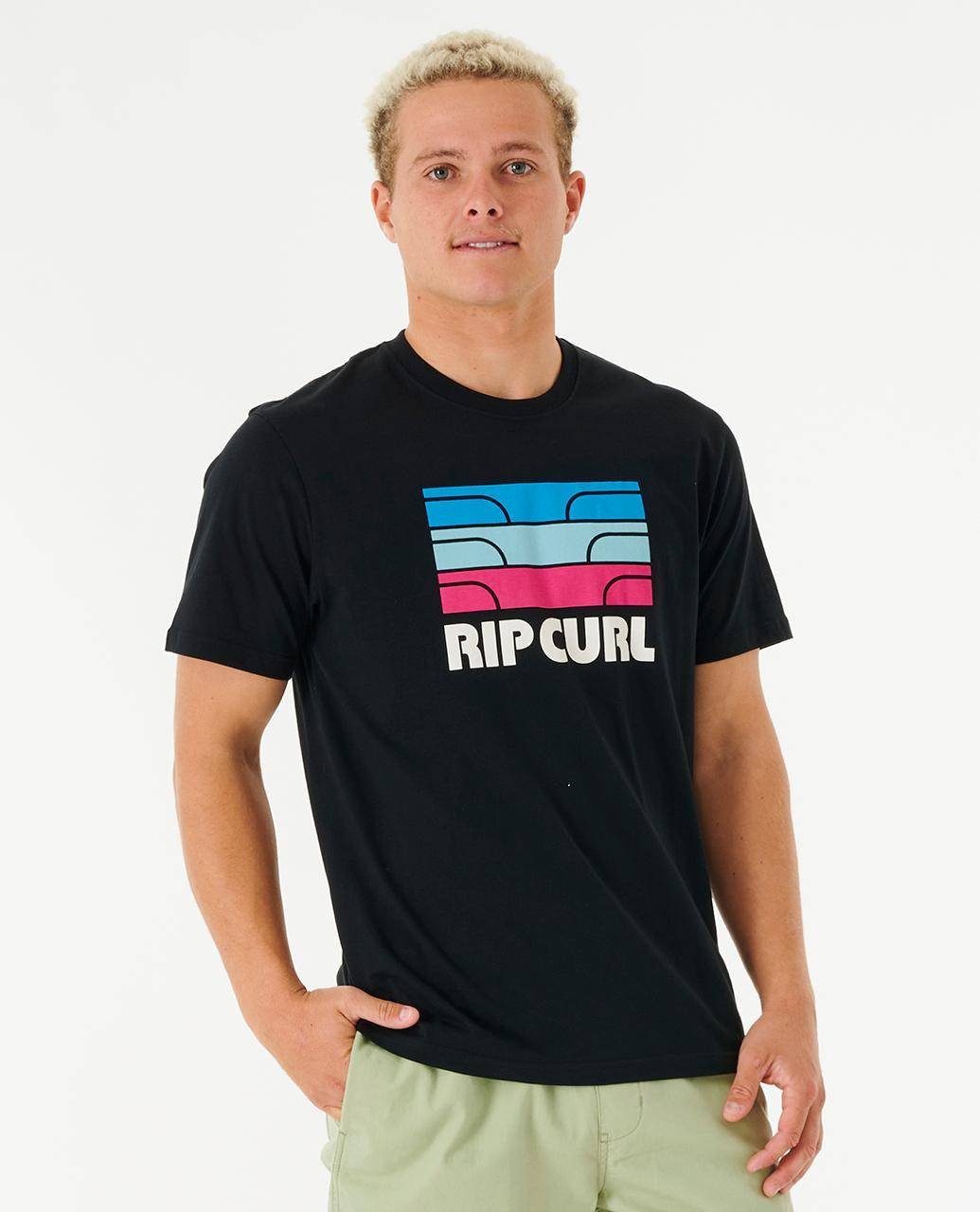 Rip Curl Print-Shirt Surf Waving T-Shirt Revival