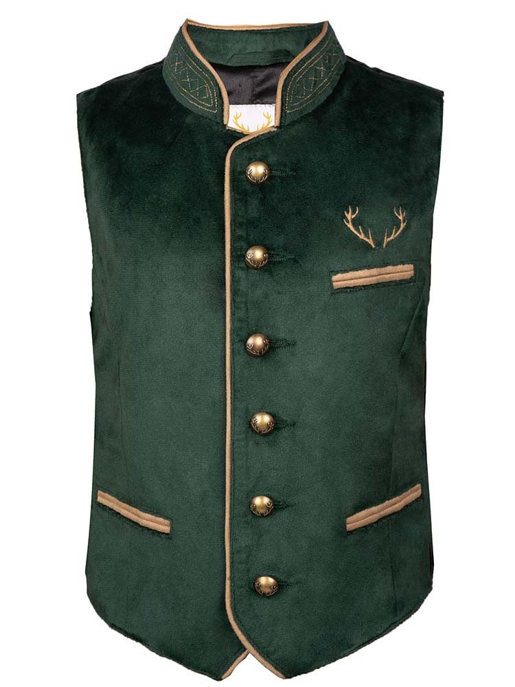 Goldschmidt Trachten Trachtenweste Trachtenweste Tim Kinder dunkelgrün