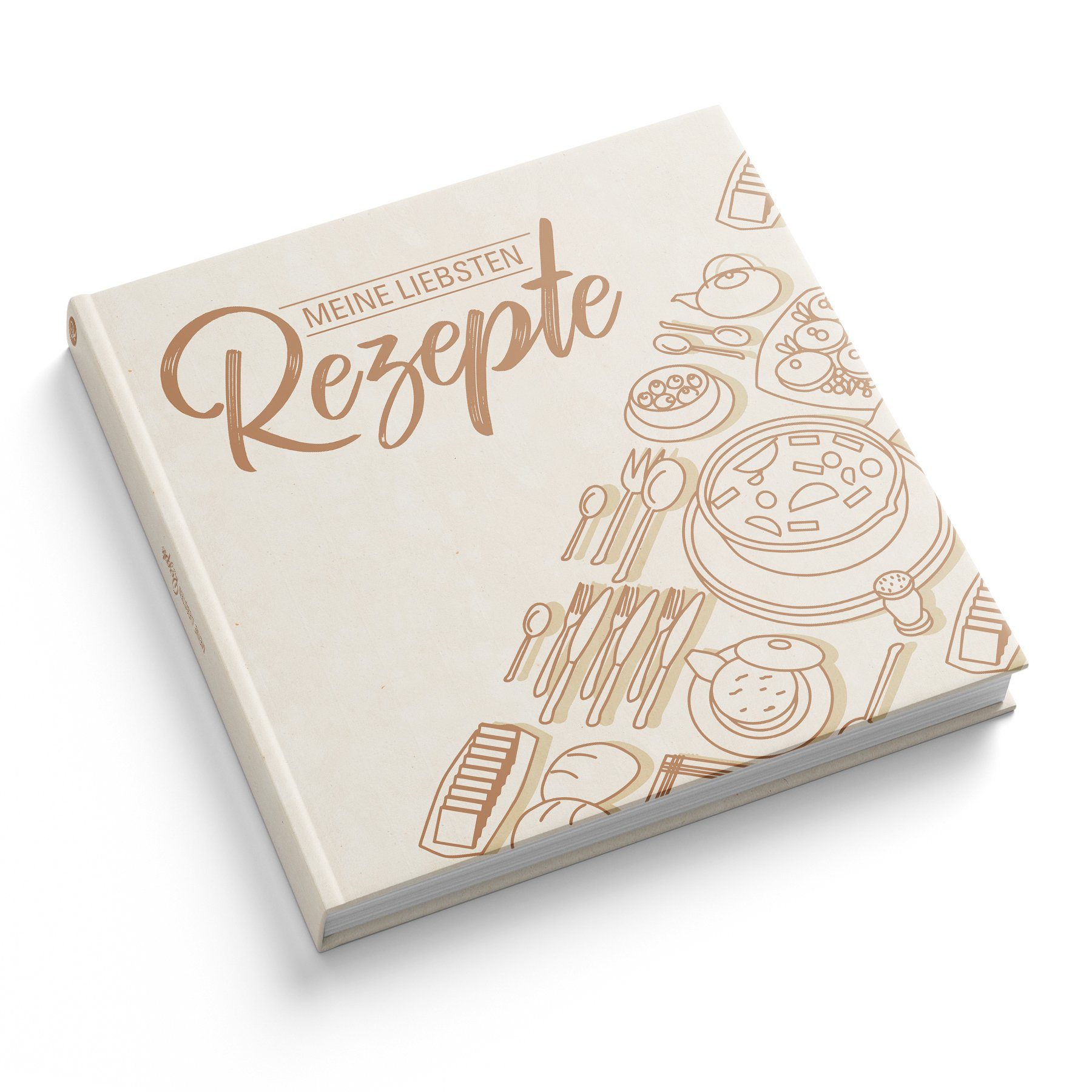 itenga Notizbuch itenga Rezeptbuch Beige "Meine